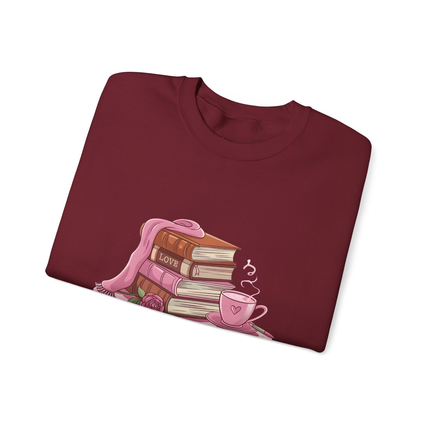 Valentine's Day Book Lover Crewneck Sweatshirt - S - 5X