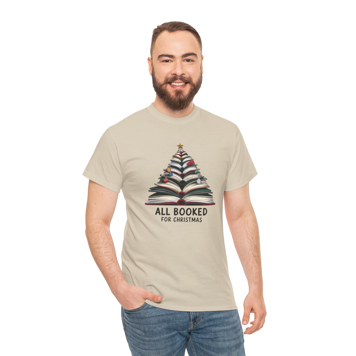 All Booked for Christmas Unisex Heavy Cotton T-shirt - sizes S - 5X