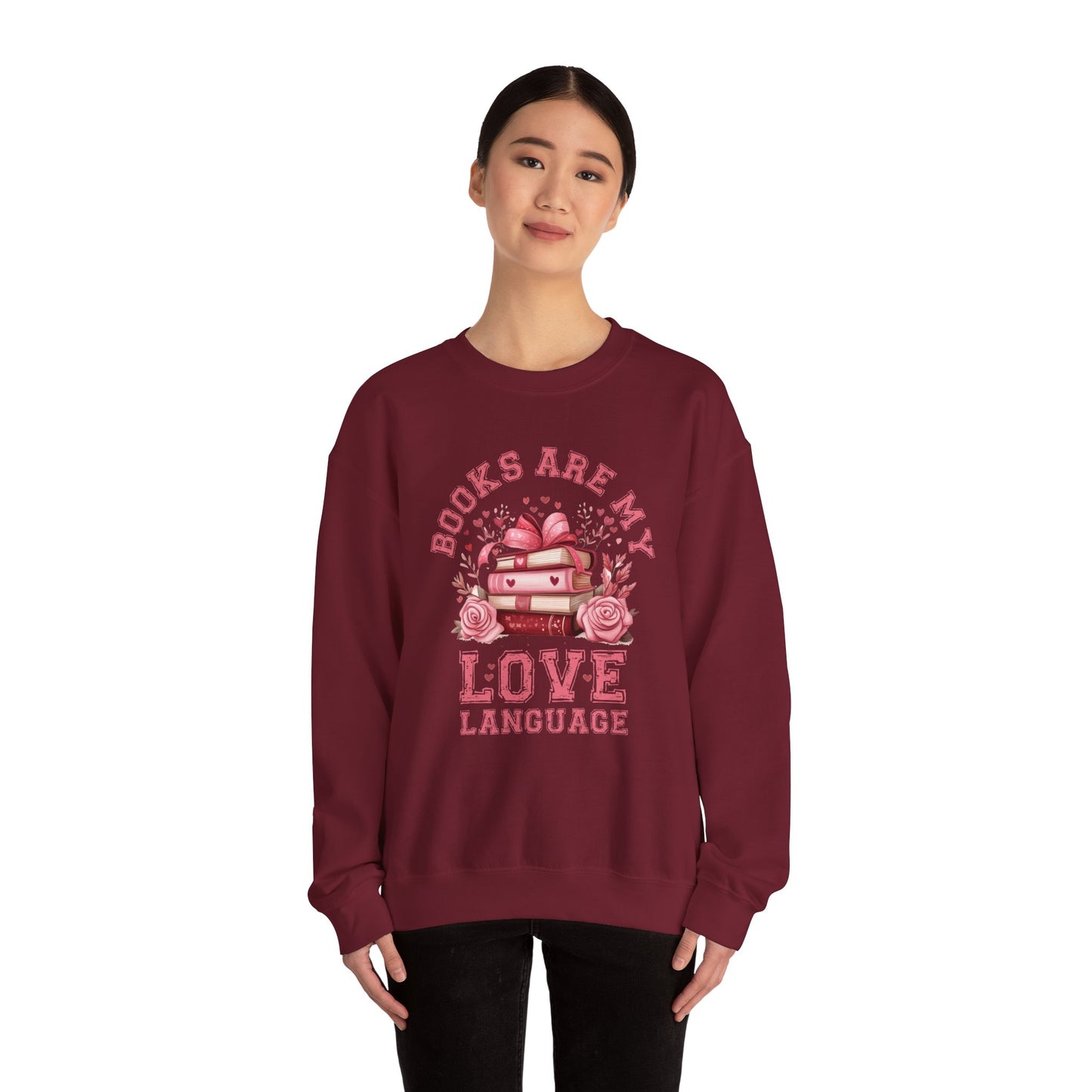 Books are my Love Language Unisex Heavy Blend Crewneck Sweatshirt - size S - 5X