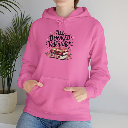 Valentine's Day All Booked Unisex Hooded Sweatshirt