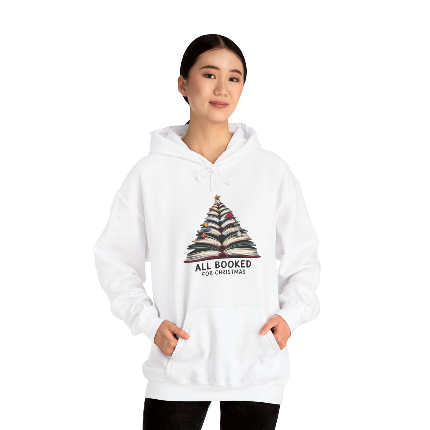 All Booked for Christmas Unisex Heavy Blend™ Hooded Sweatshirt - sizes S - 5X