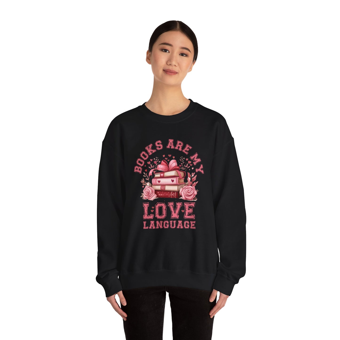 Books are my Love Language Unisex Heavy Blend Crewneck Sweatshirt - size S - 5X