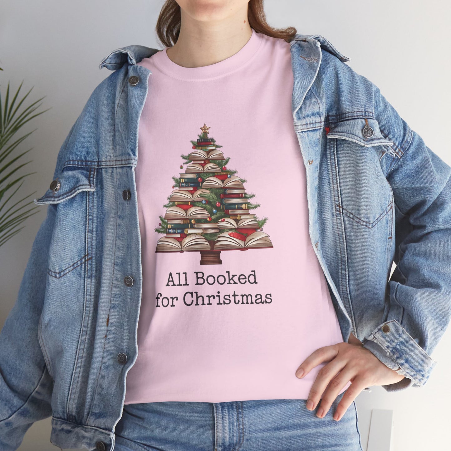 All Booked for Christmas, Book Christmas Tree T-shirt - sizes S - 5X