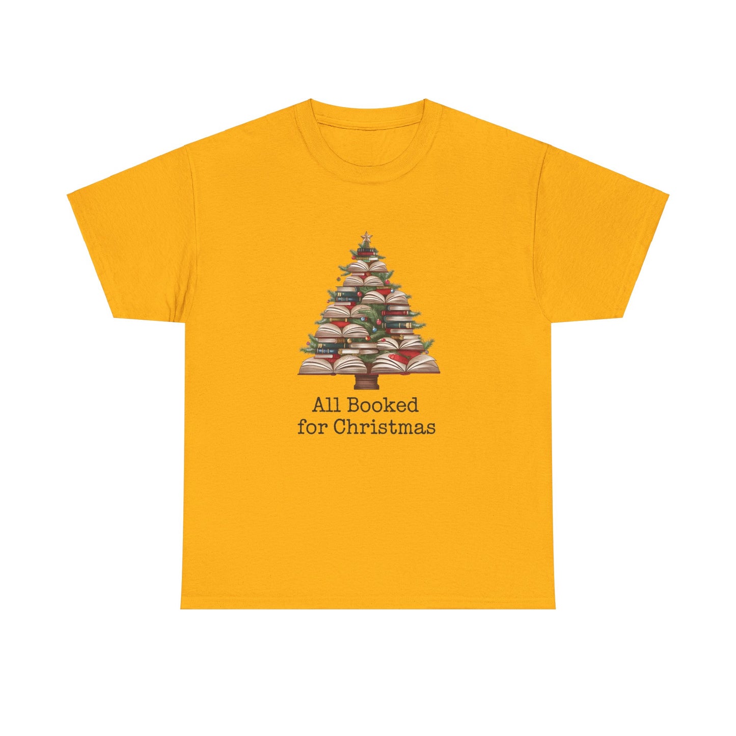 All Booked for Christmas, Book Christmas Tree T-shirt - sizes S - 5X
