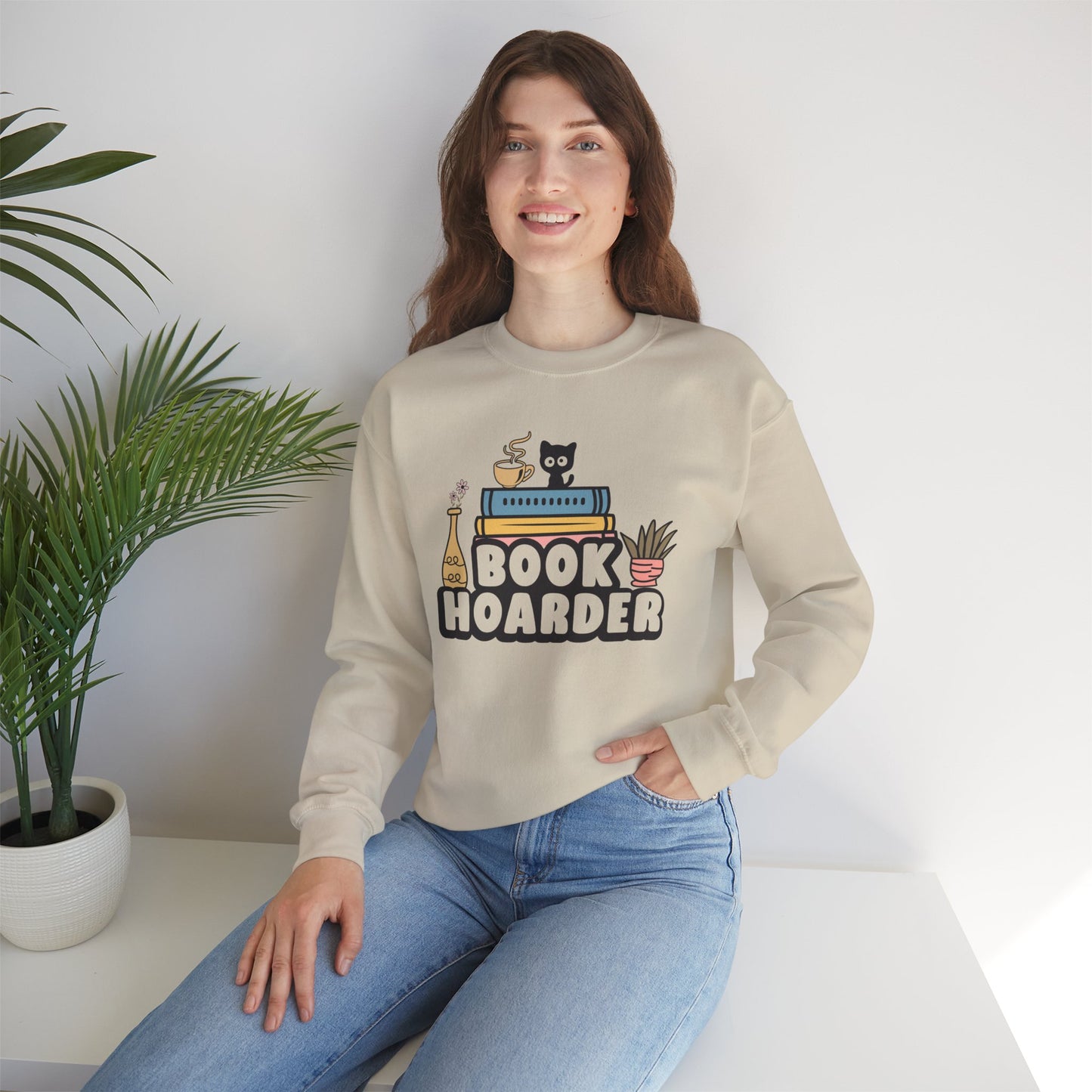 Book Hoarder Unisex Heavy Blend Sweatshirt - size S - 3X
