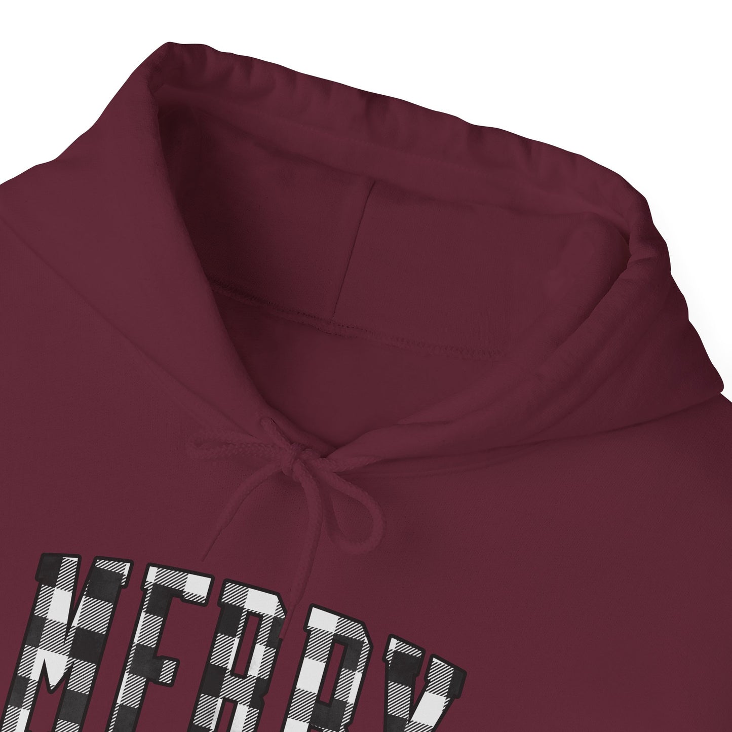 Buffalo Plaid Merry Christmas Unisex Heavy Blend™ Hooded Sweatshirt - size S - 3X