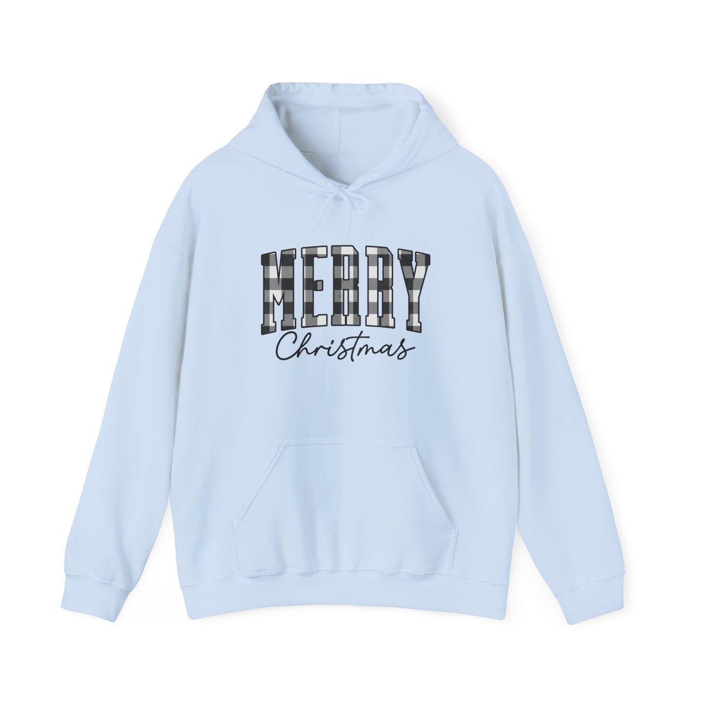 Buffalo Plaid Merry Christmas Unisex Heavy Blend™ Hooded Sweatshirt - size S - 3X