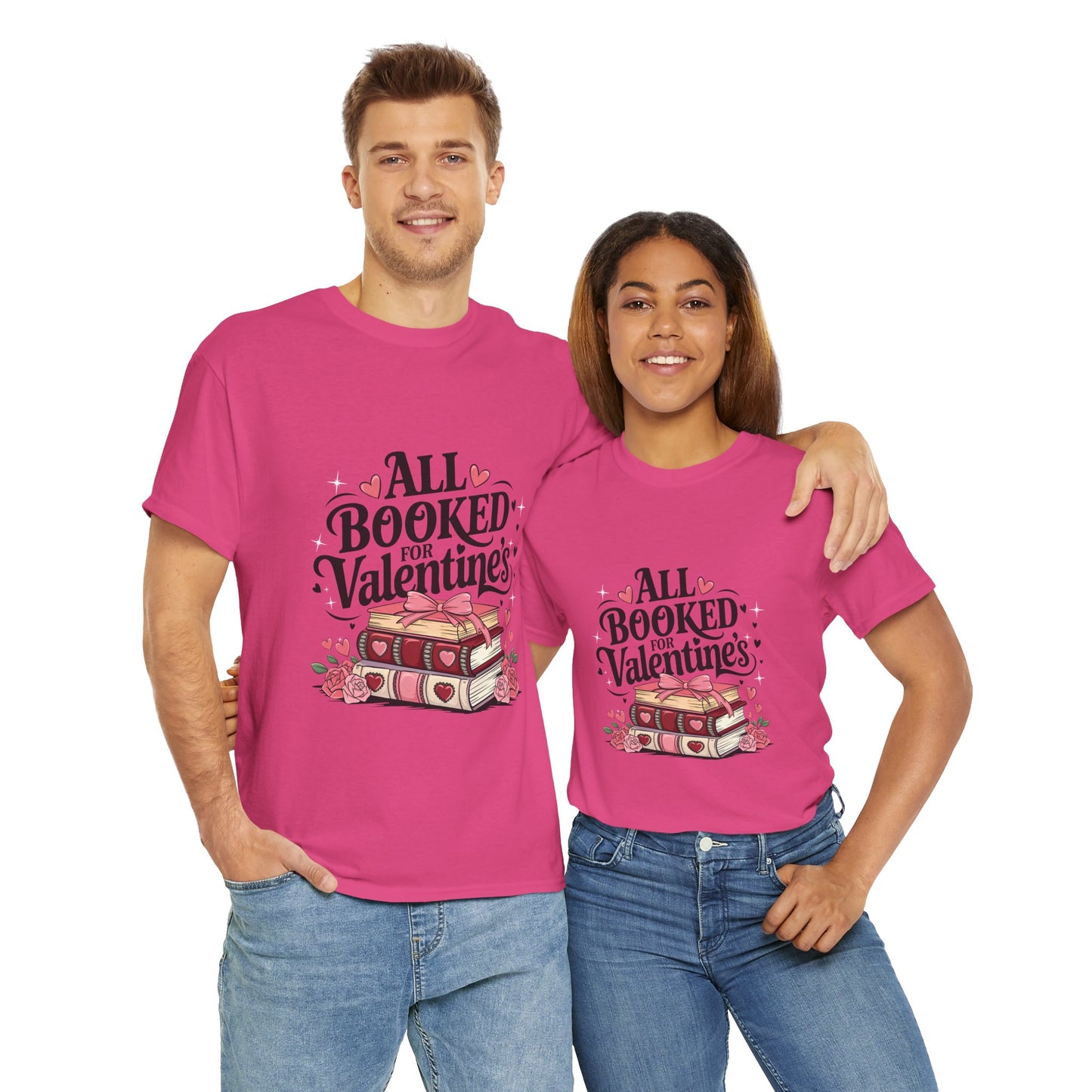 Valentine's Day Book Lover Unisex Tee - sizes S - 5X