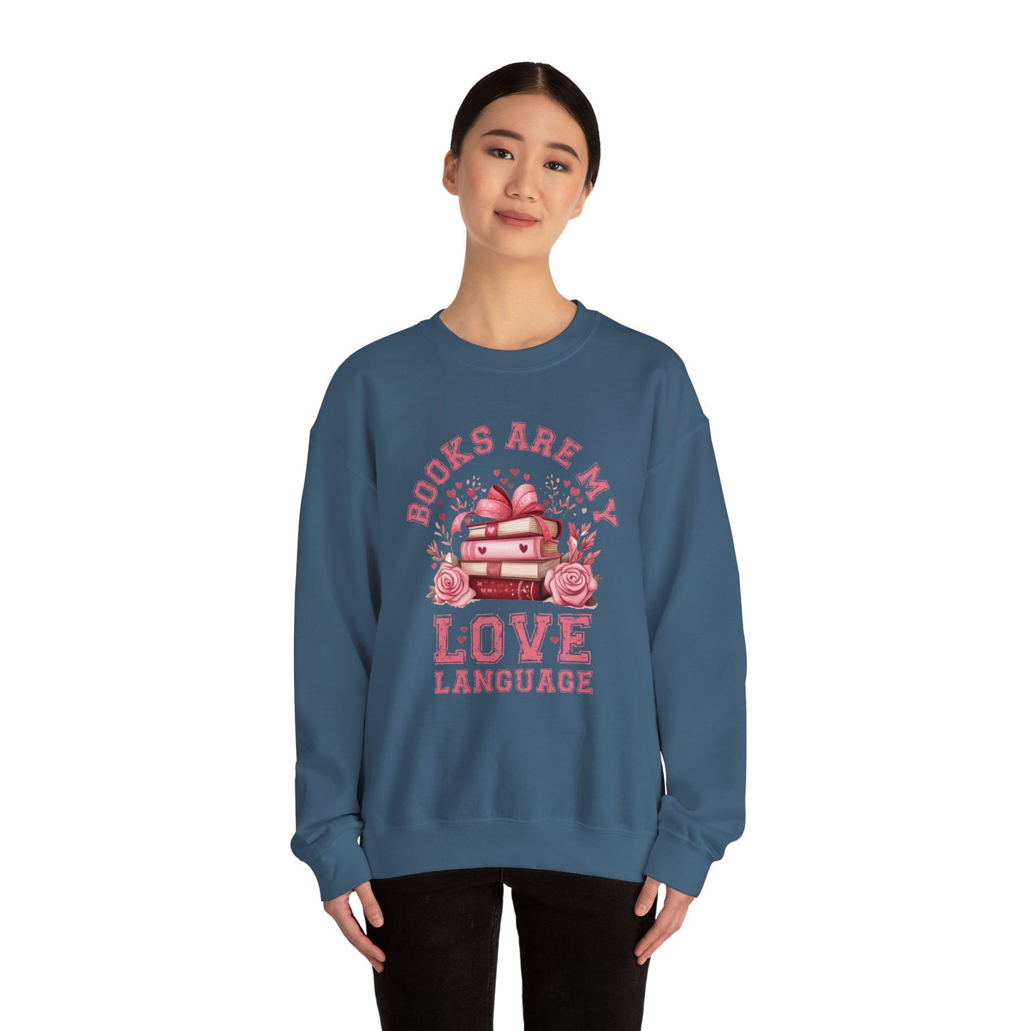Books are my Love Language Unisex Heavy Blend Crewneck Sweatshirt - size S - 5X
