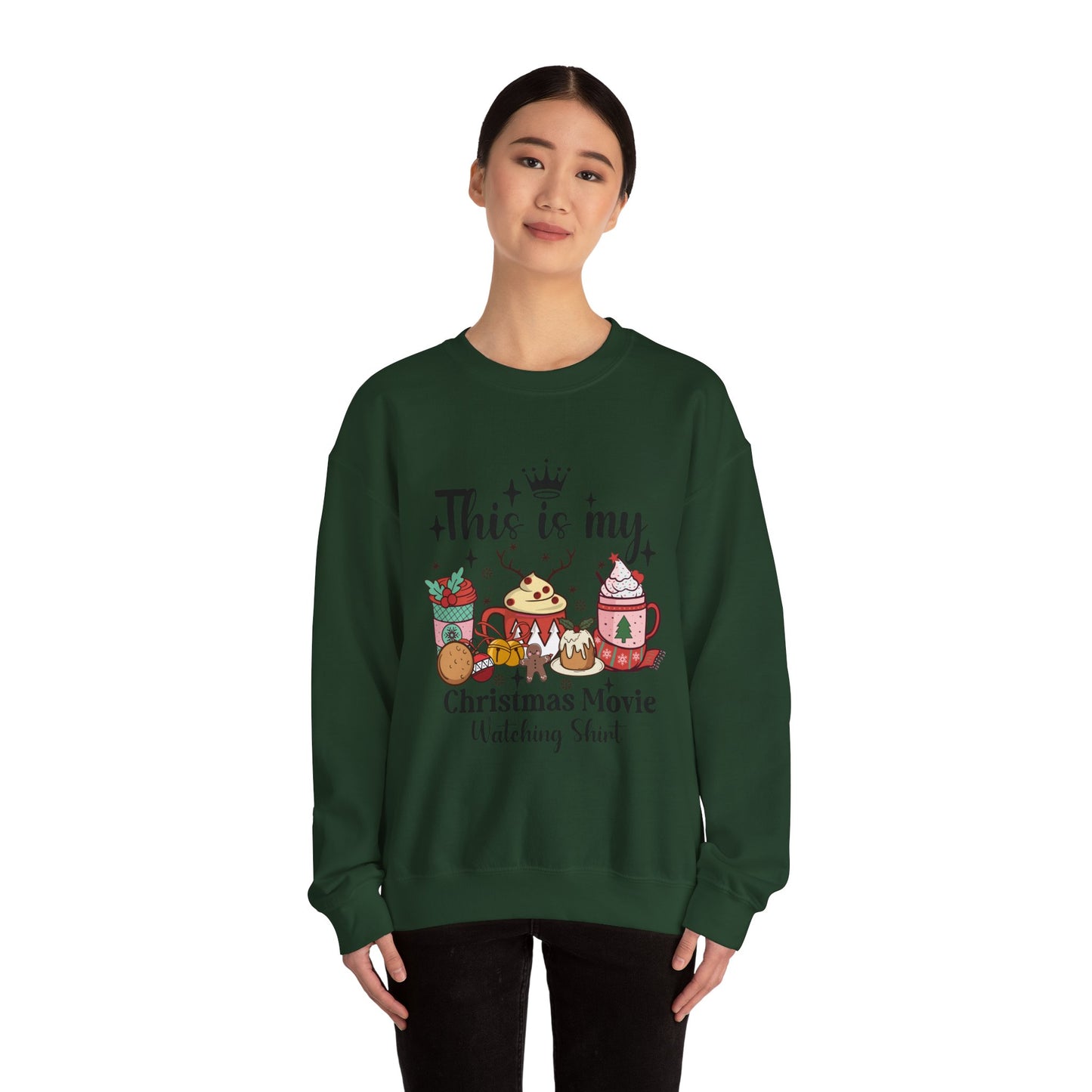 This is my Christmas movie watching shirt Unisex Heavy Blend™ Crewneck Sweatshirt - S - 5X sizes