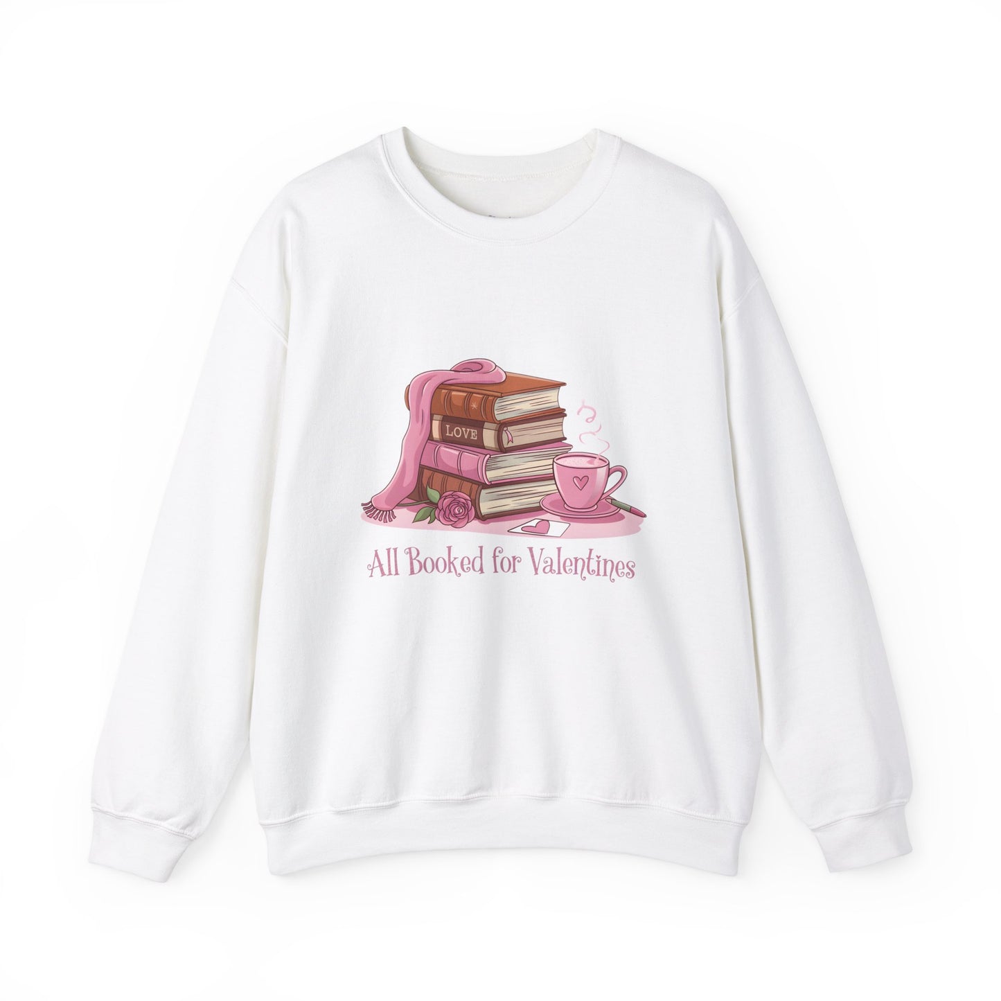 Valentine's Day Book Lover Crewneck Sweatshirt - S - 5X