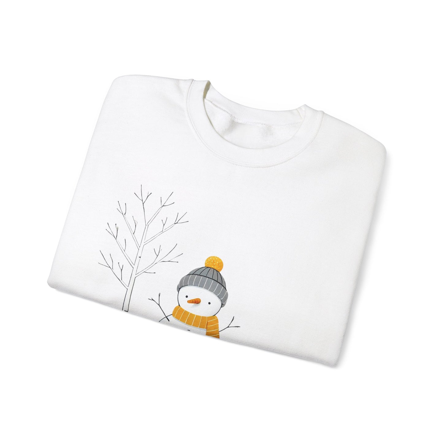 Snowman and Dog Winter Scene Unisex Heavy Blend™ Crewneck Sweatshirt - sizes S - 5X