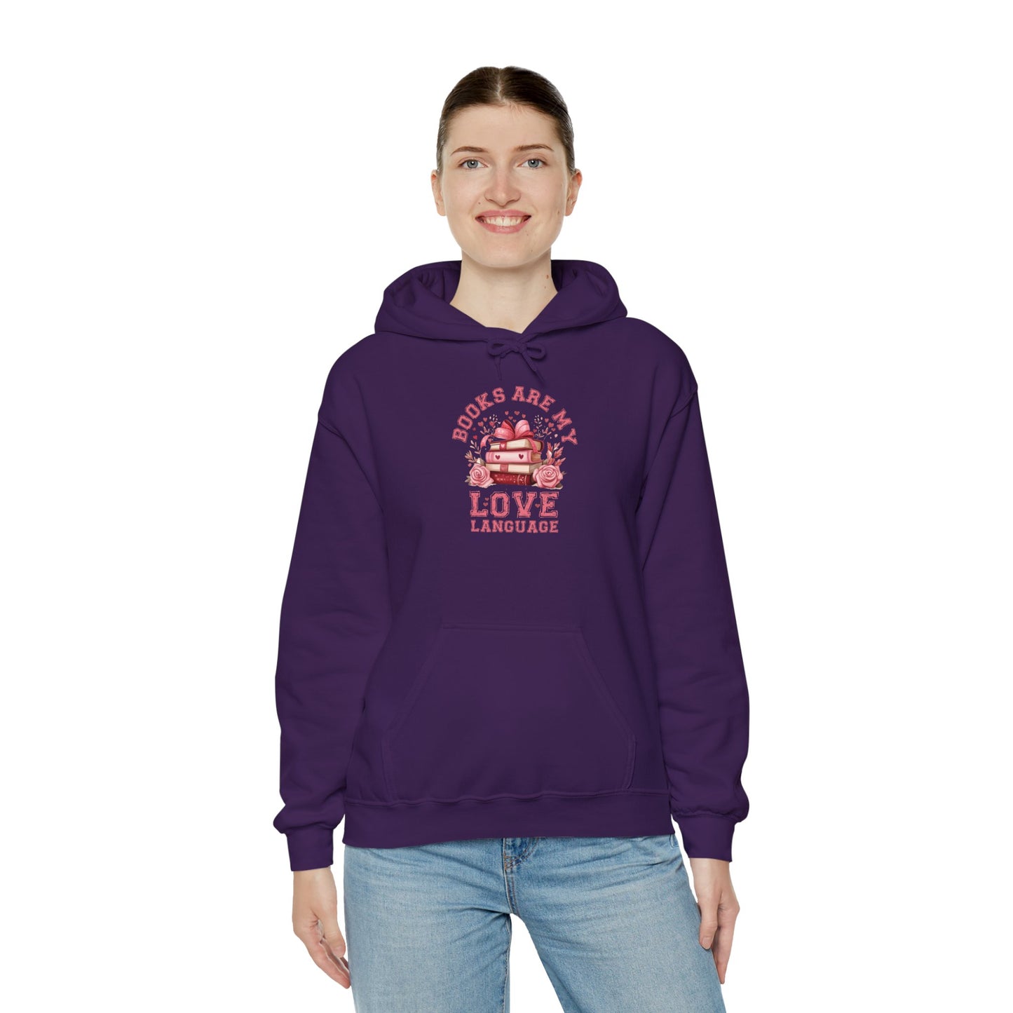 Books are My Love Language Hooded Sweatshirt - sizes S - 5X