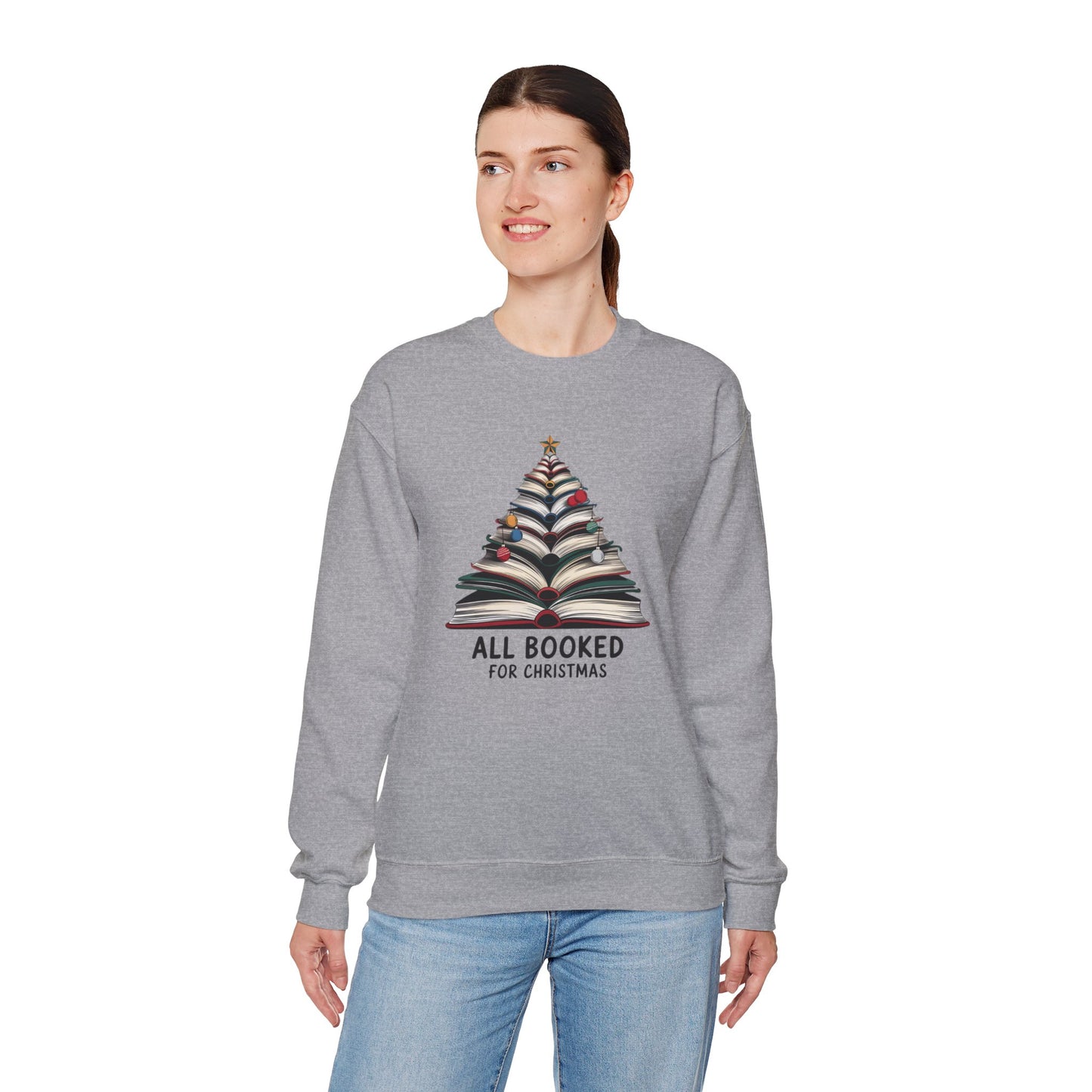 All Booked for Christmas Unisex Heavy Blend™ Crewneck Sweatshirt - sizes S - 3X
