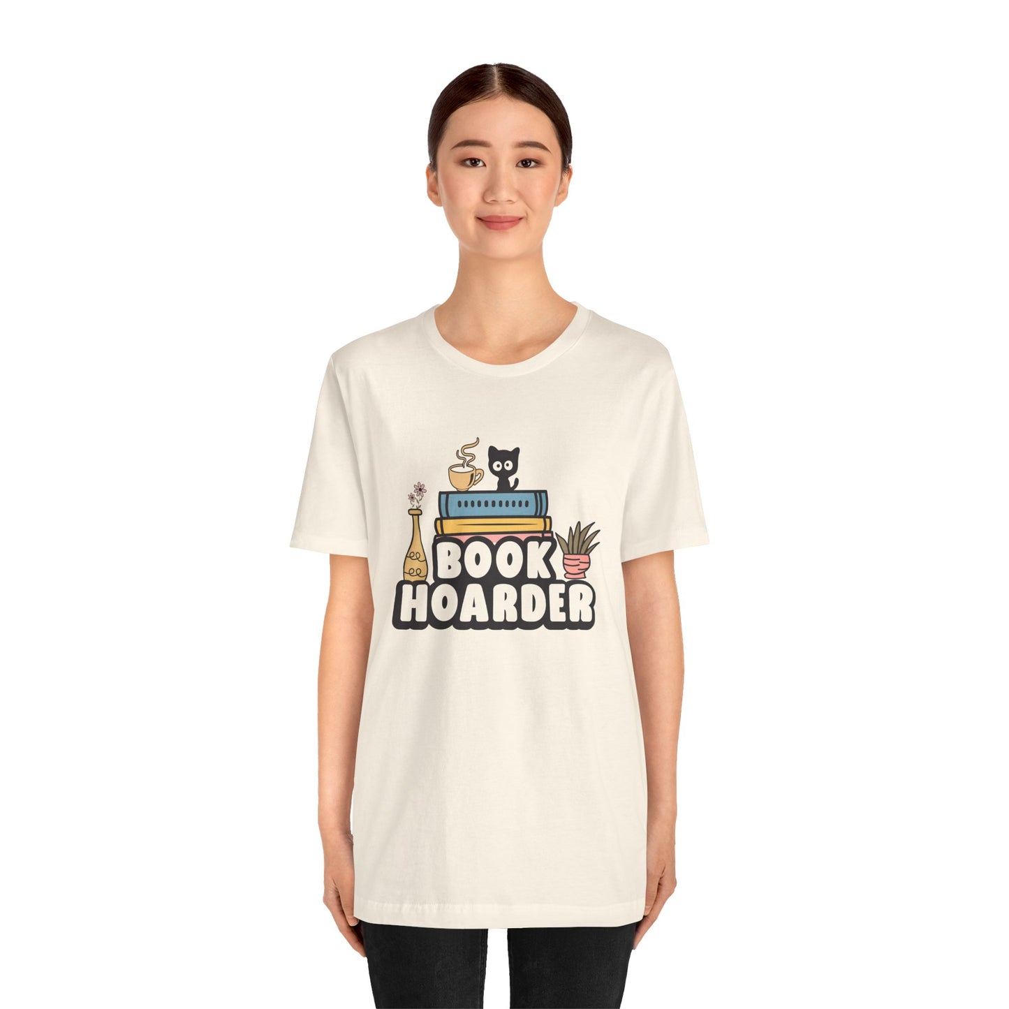 Book Hoarder Unisex Tee - Cat Lover Book Lover Funny Gift - sizes S - 3X