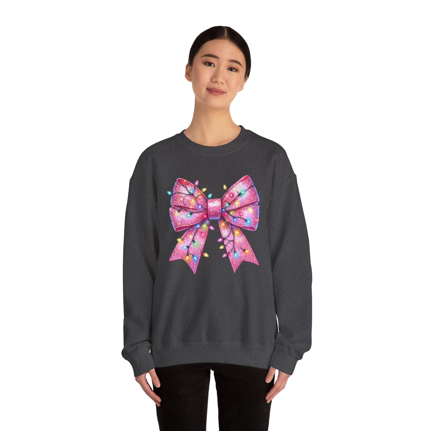 Big Pink Bow Unisex Heavy Blend™ Crewneck Sweatshirt - sizes S - 3X
