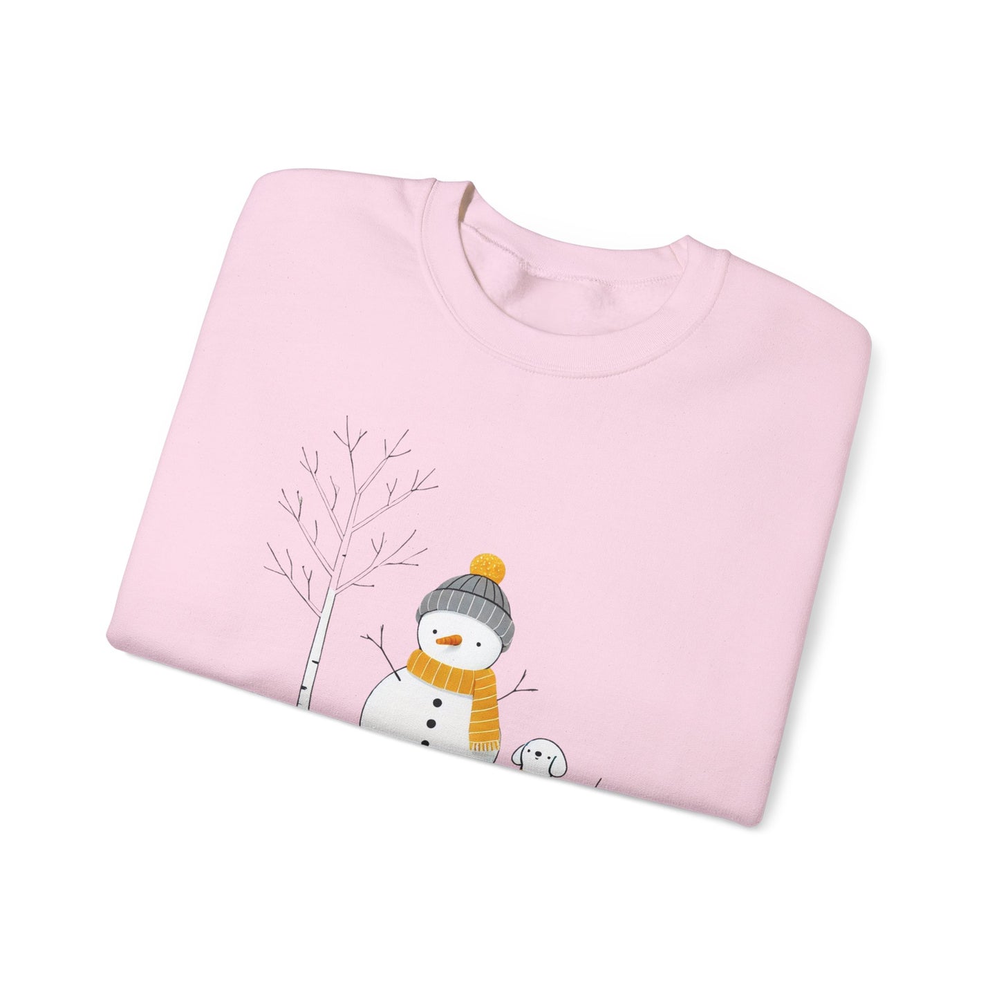 Snowman and Dog Winter Scene Unisex Heavy Blend™ Crewneck Sweatshirt - size S - 3X