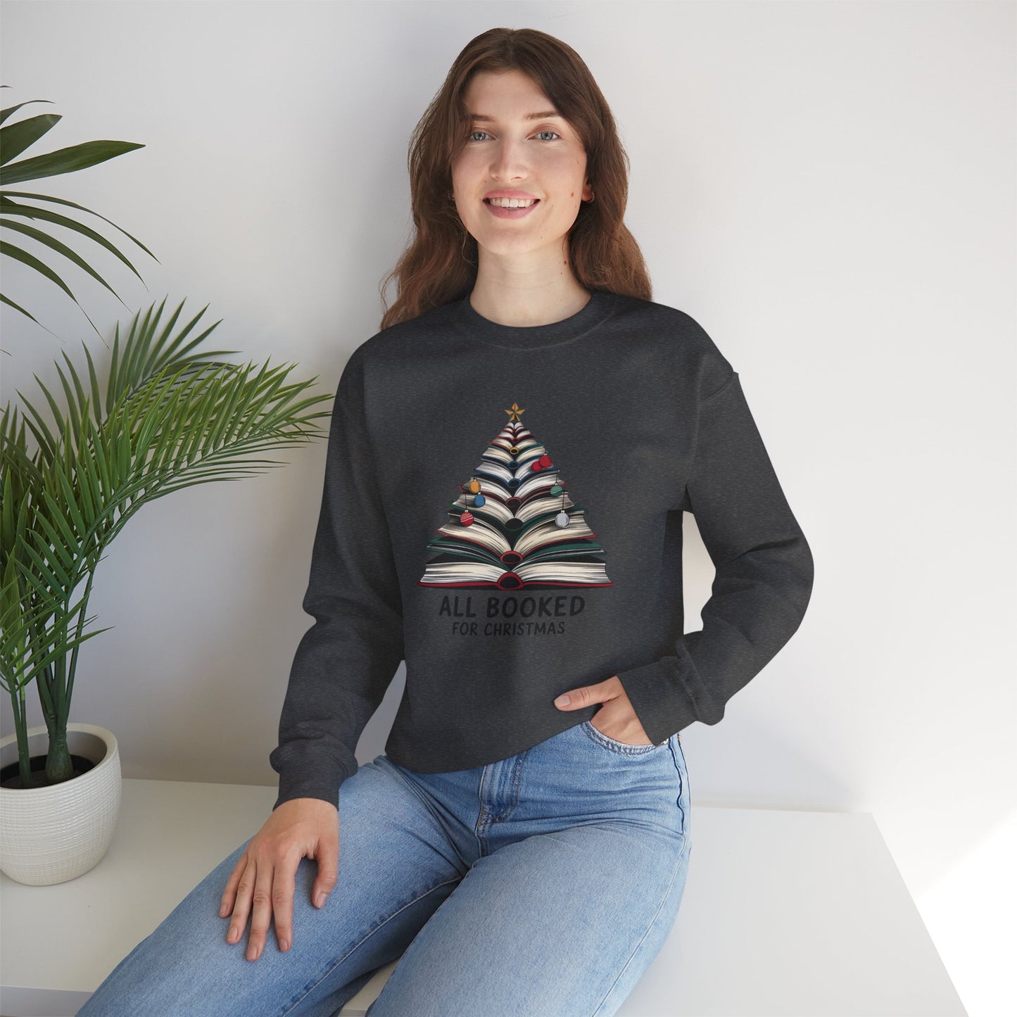 All Booked for Christmas Unisex Heavy Blend™ Crewneck Sweatshirt - sizes S - 3X