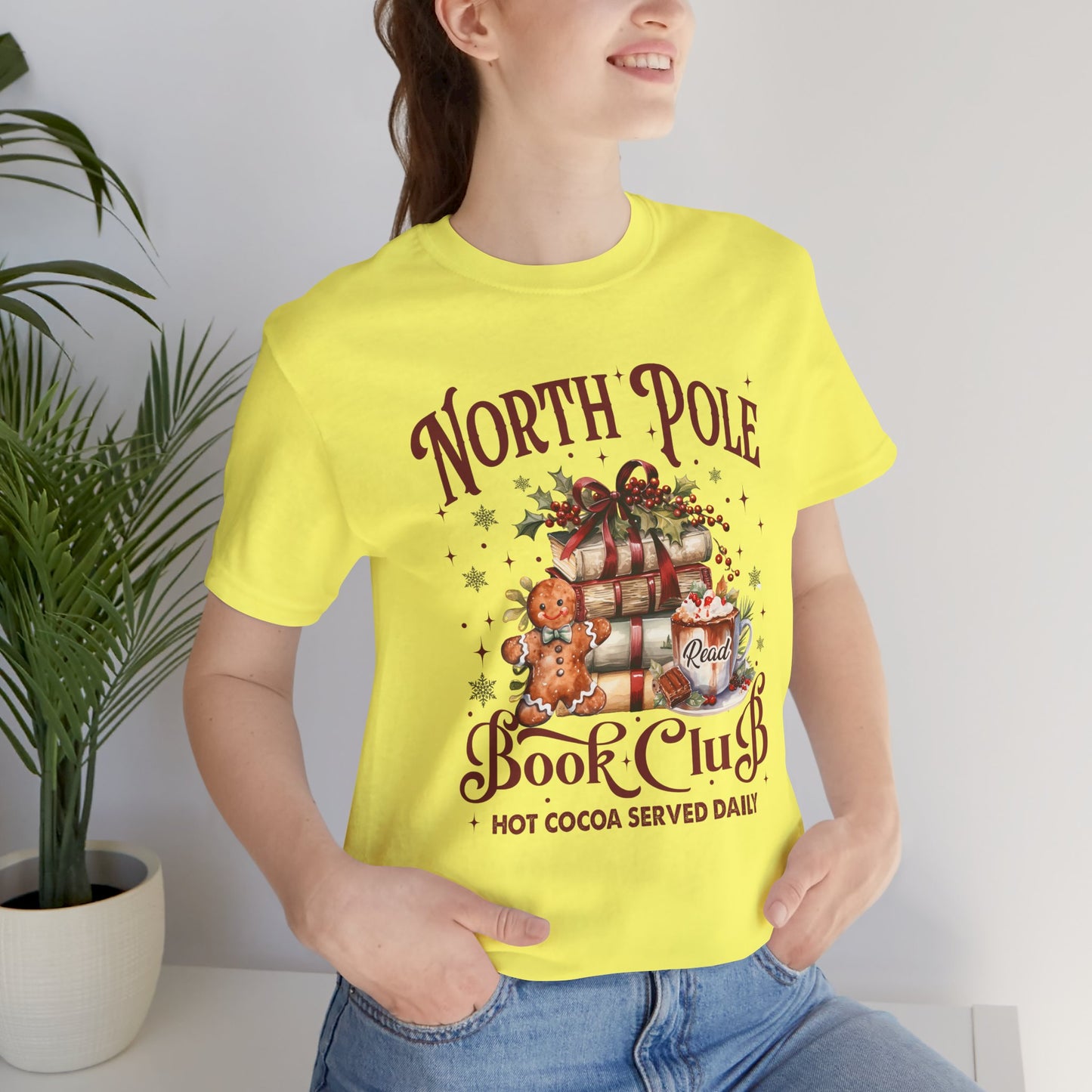 North Pole Book Club Unisex Jersey Short Sleeve Tee - size S - 3X