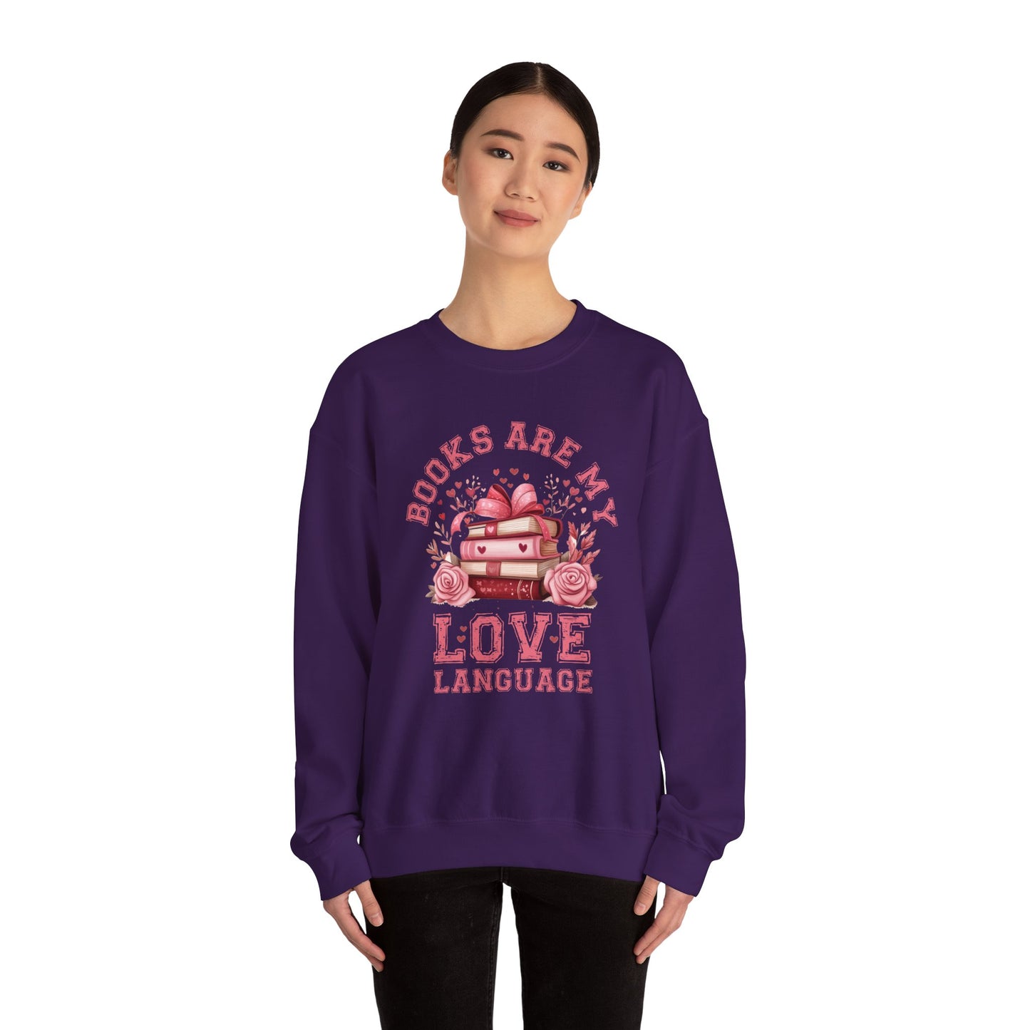 Books are my Love Language Unisex Heavy Blend Crewneck Sweatshirt - size S - 5X