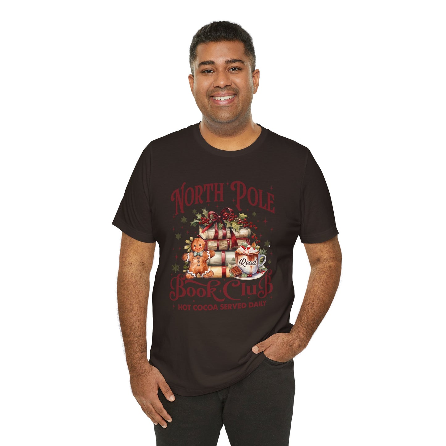 North Pole Book Club Unisex Jersey Short Sleeve Tee - size S - 3X
