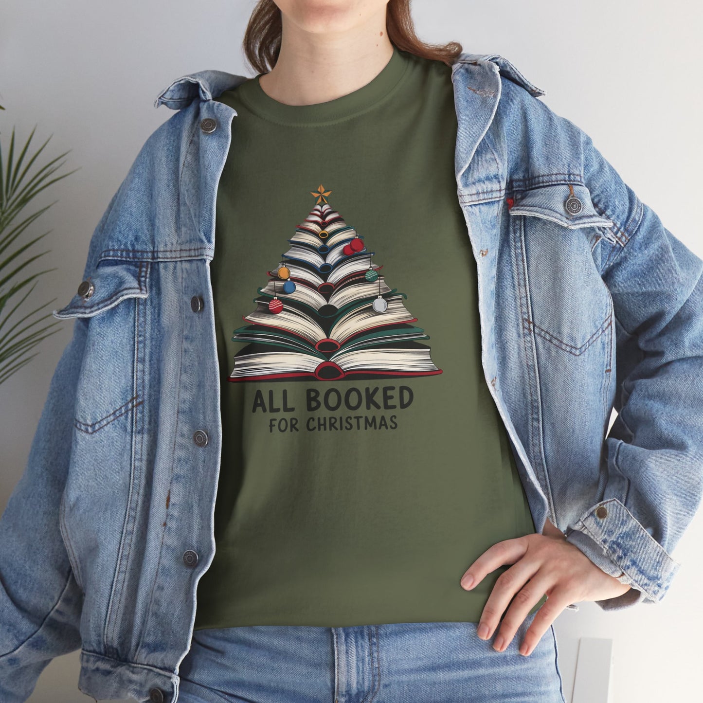 All Booked for Christmas Unisex Heavy Cotton T-shirt - sizes S - 5X