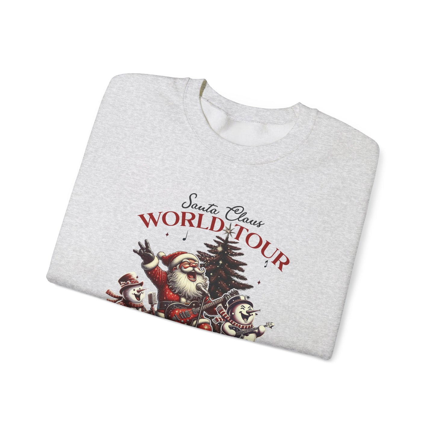 Santa Rocking Around the Christmas Tree Unisex Heavy Blend™ Crewneck Sweatshirt - size S - 3X