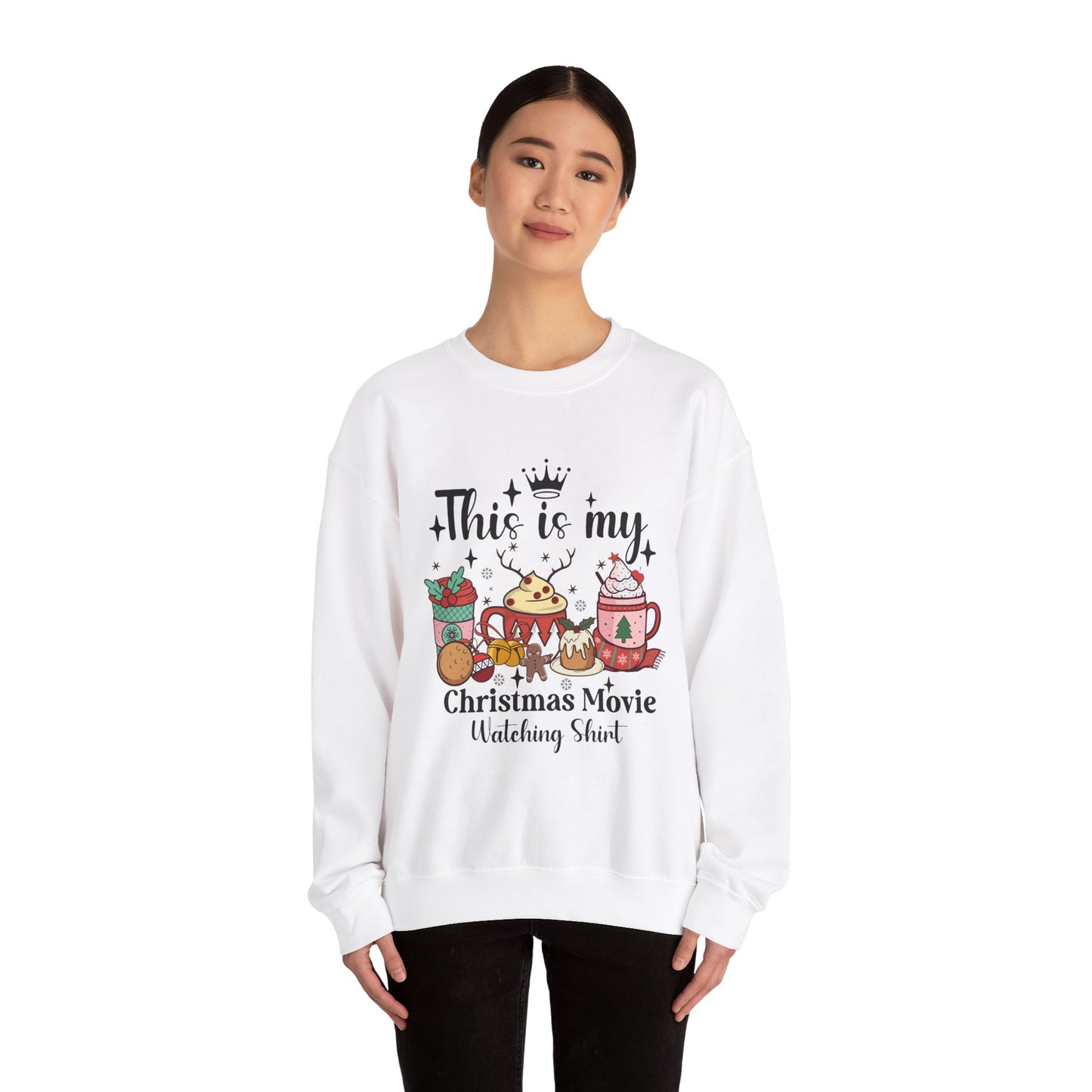 This is my Christmas movie watching shirt Unisex Heavy Blend™ Crewneck Sweatshirt - S - 5X sizes