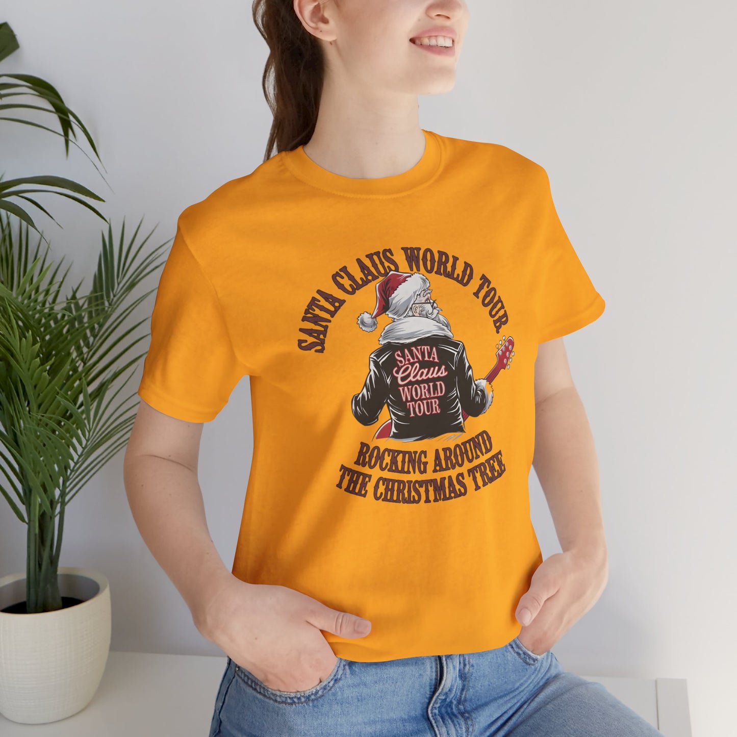 Santa Claus World Tour Tee - Festive Christmas Unisex Jersey Short SleeveT-Shirt - sizes S-3X