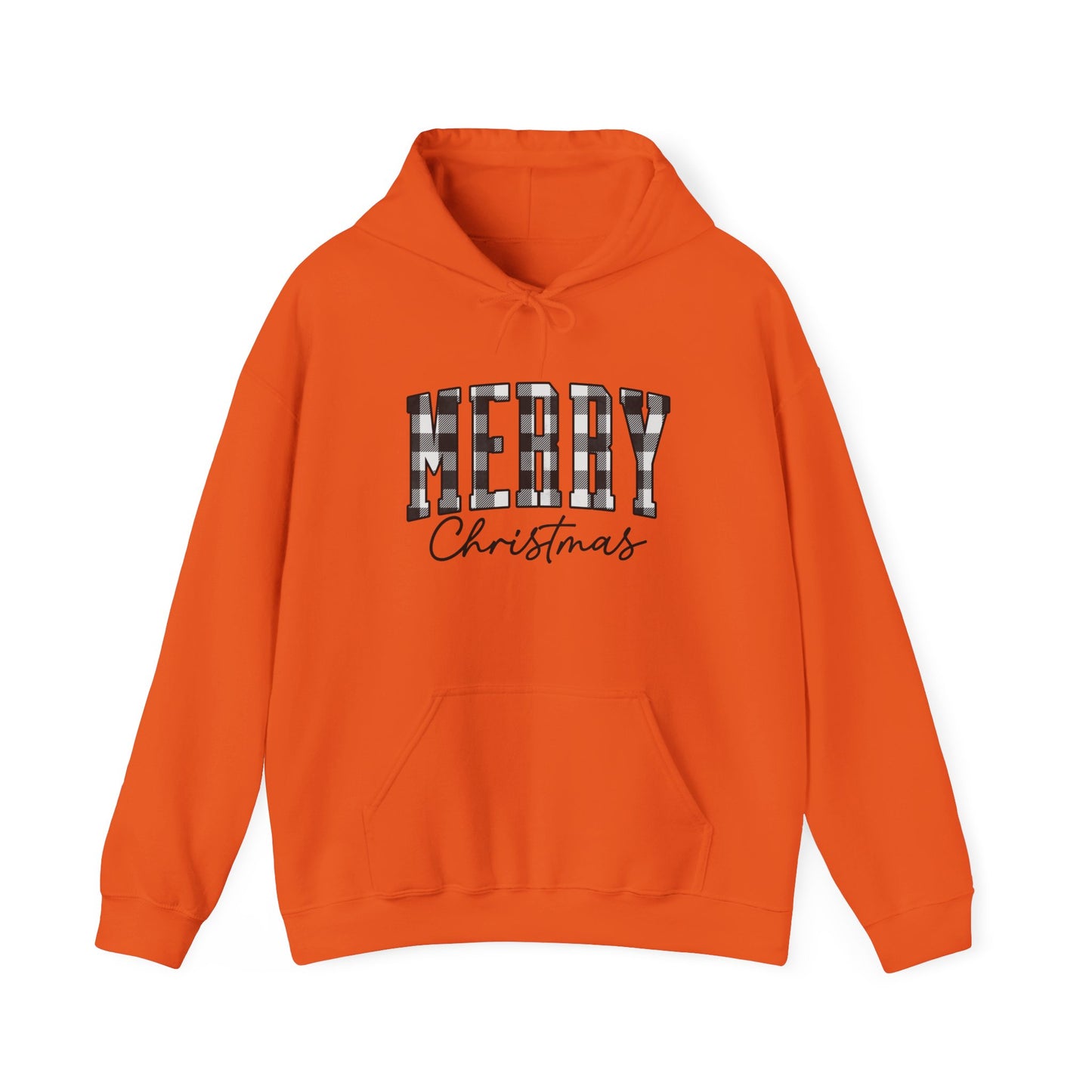 Buffalo Plaid Merry Christmas Unisex Heavy Blend™ Hooded Sweatshirt - size S - 3X