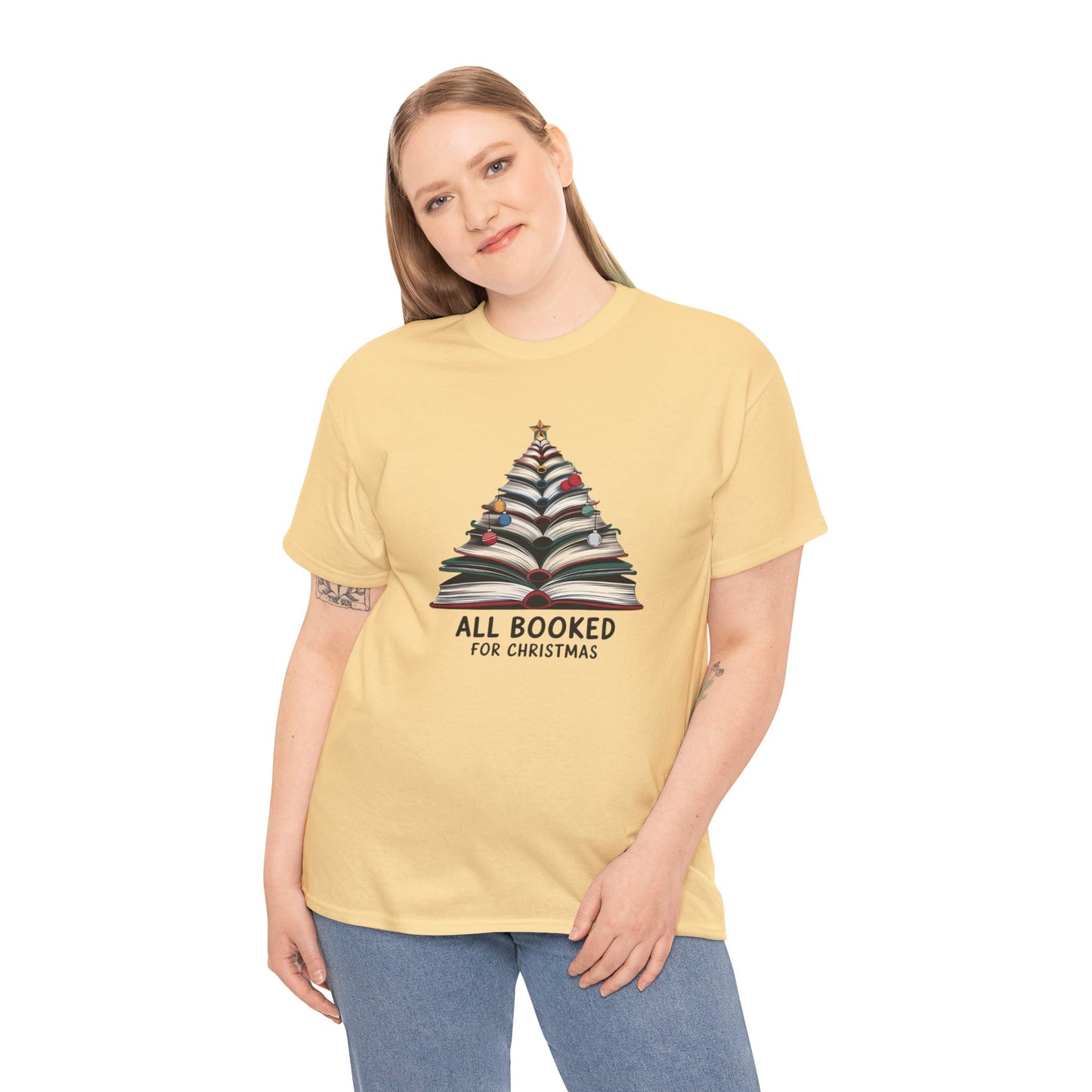 All Booked for Christmas Unisex Heavy Cotton T-shirt - sizes S - 5X