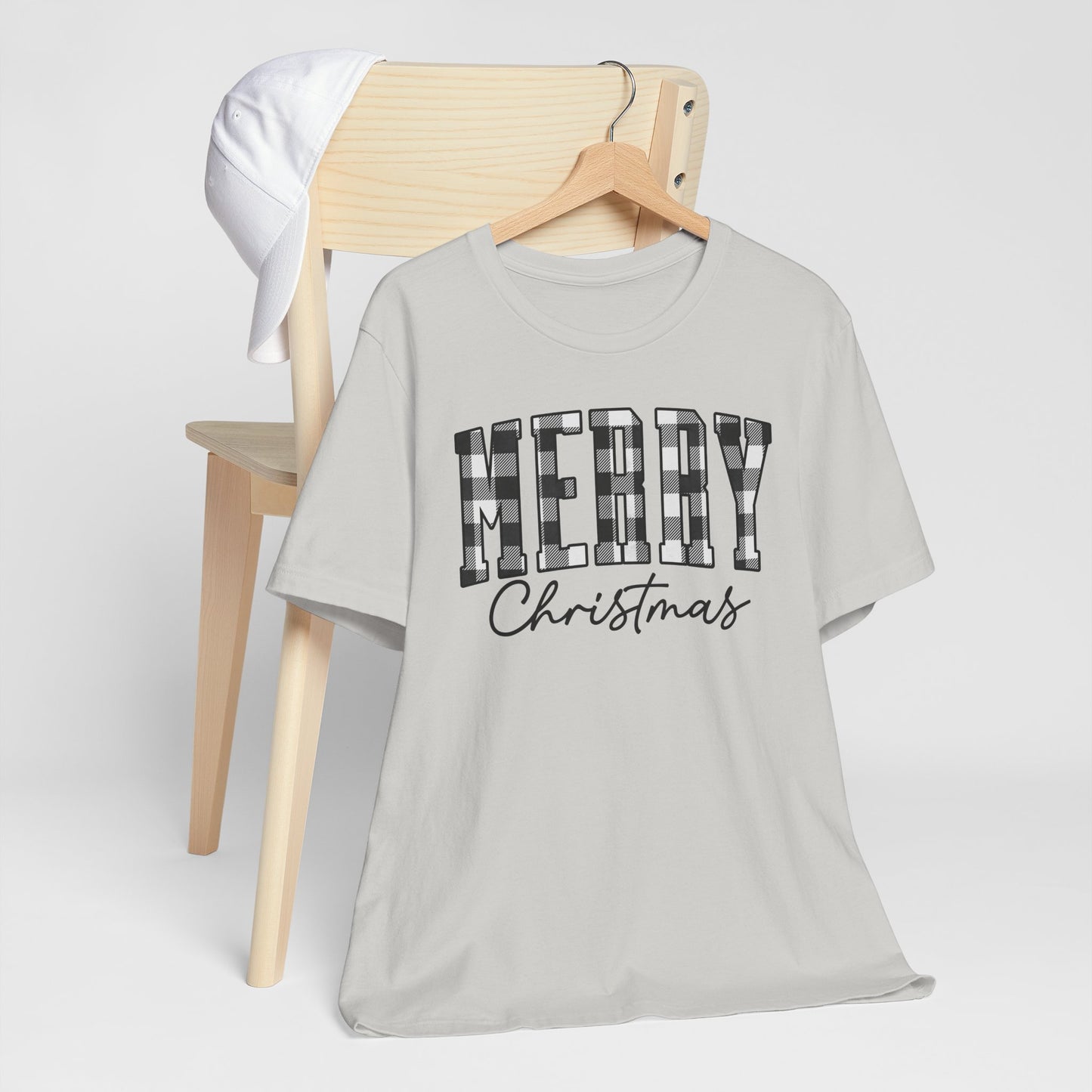 Buffalo plaid Merry Christmas Unisex Jersey Short Sleeve Tee - sizes S - 3X