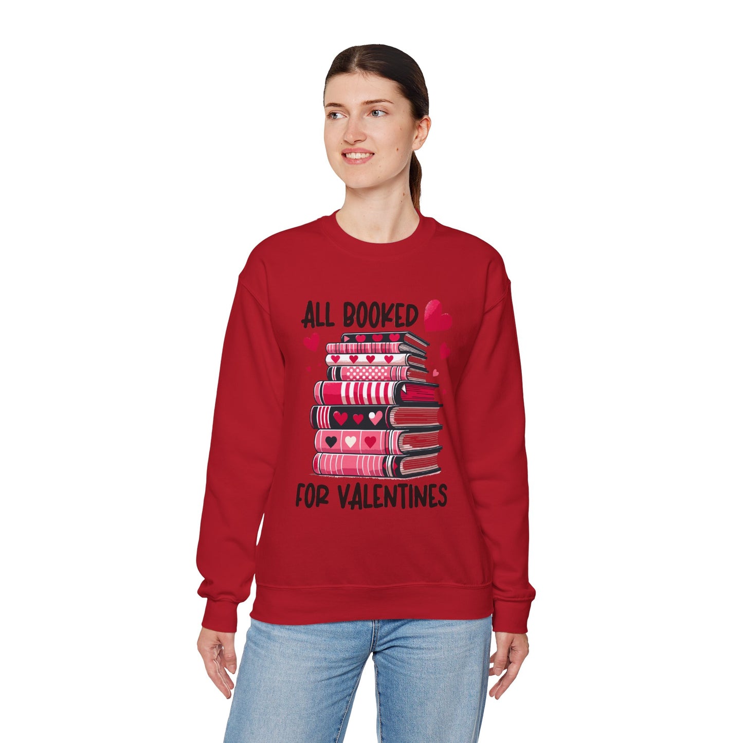 All Booked for Valentine's Day Unisex Heavy Blend Crewneck Sweatshirt