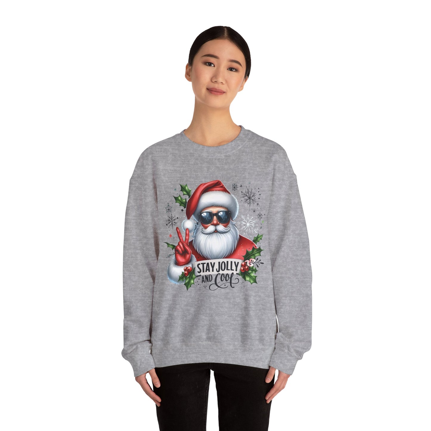 Funny Santa Christmas Unisex Heavy blend Crew Neck Sweatshirt