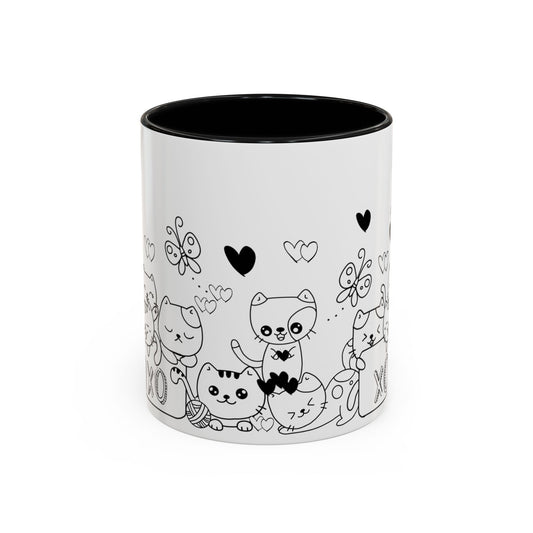 Coffee Mug - Valentine's Day Cat Love Mug for Cat Lovers