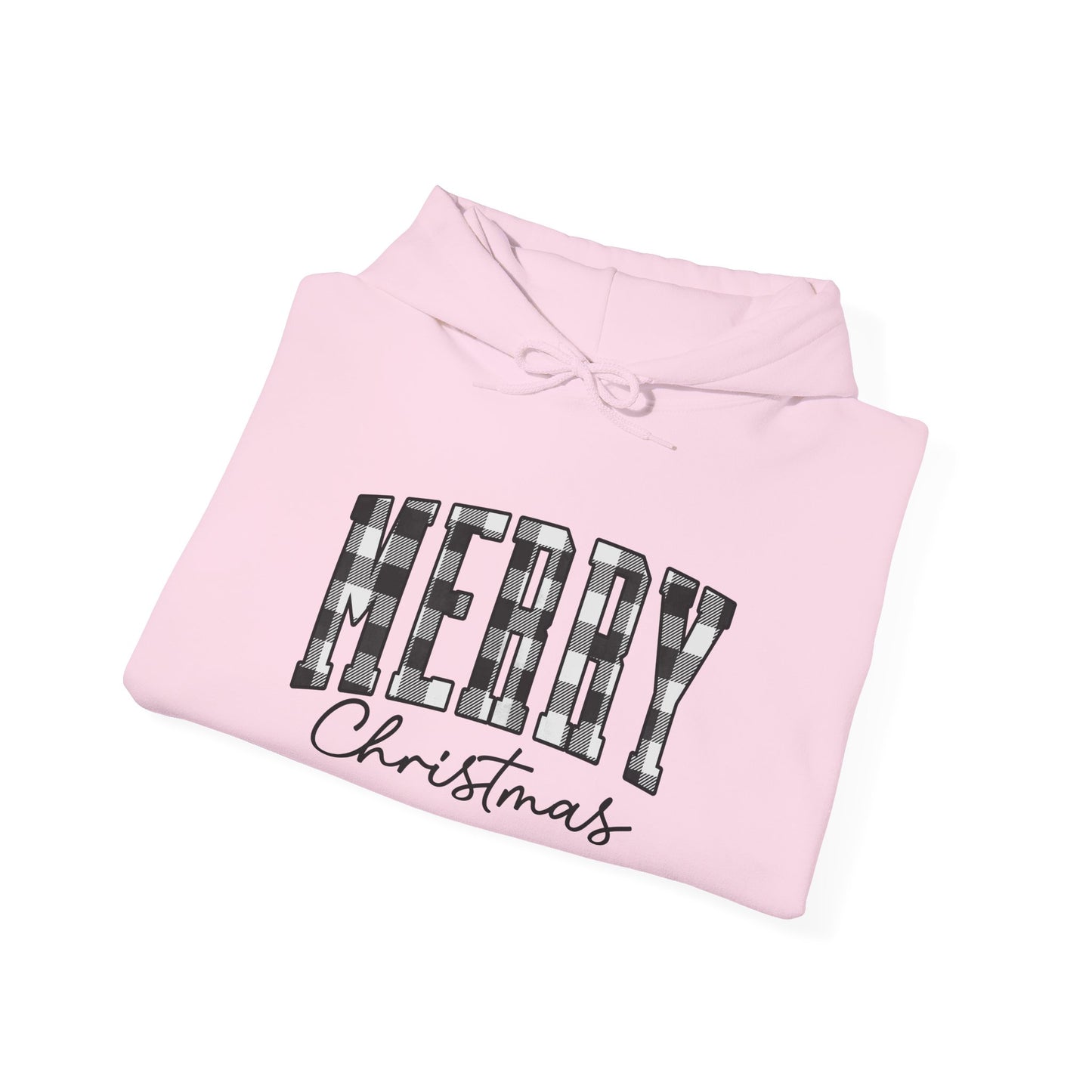 Buffalo Plaid Merry Christmas Unisex Heavy Blend™ Hooded Sweatshirt - size S - 3X