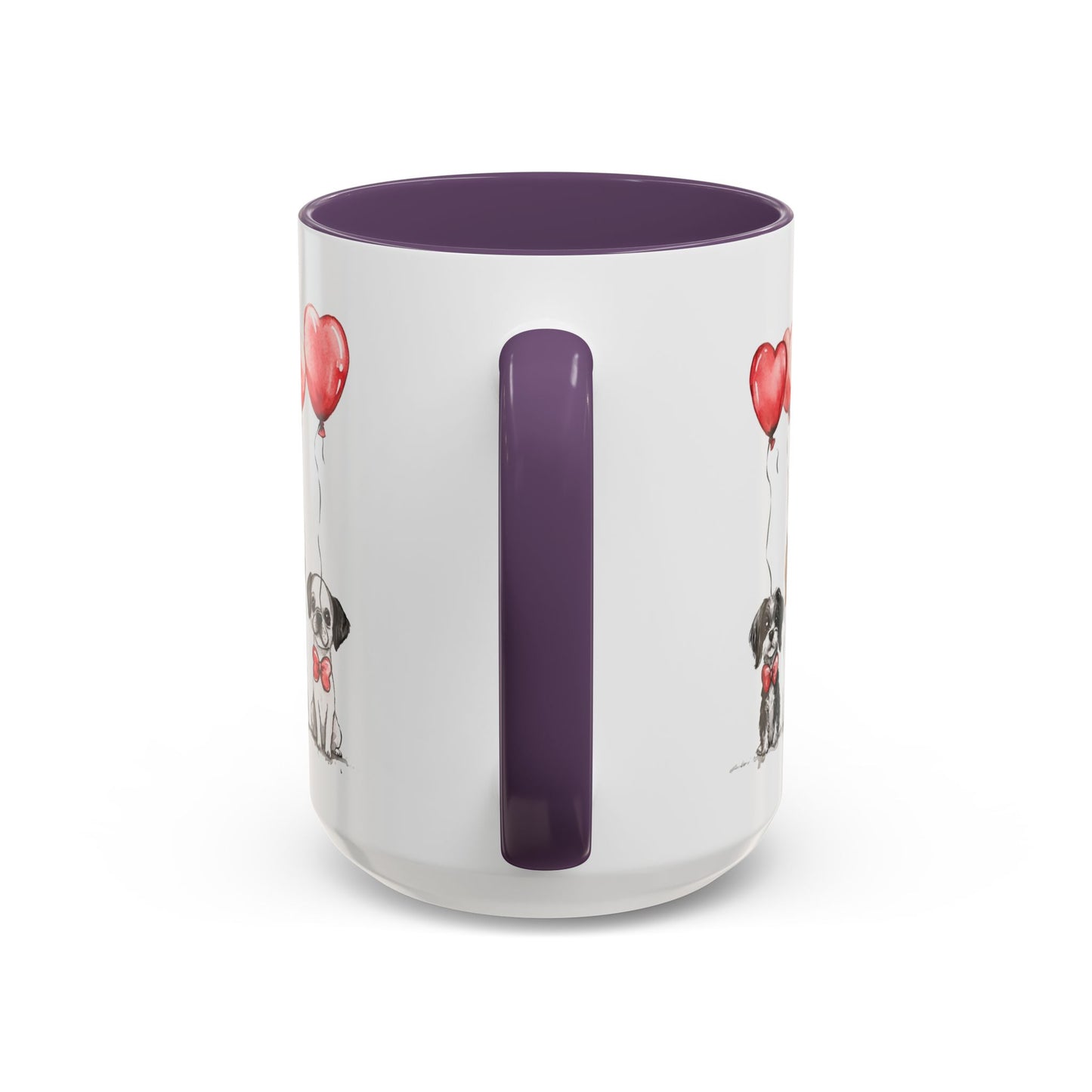 Coffee Mug - Puppy Love Valentine's Day, Cute Dogs and Heart Balloons, 11oz and 15oz, Ceramic