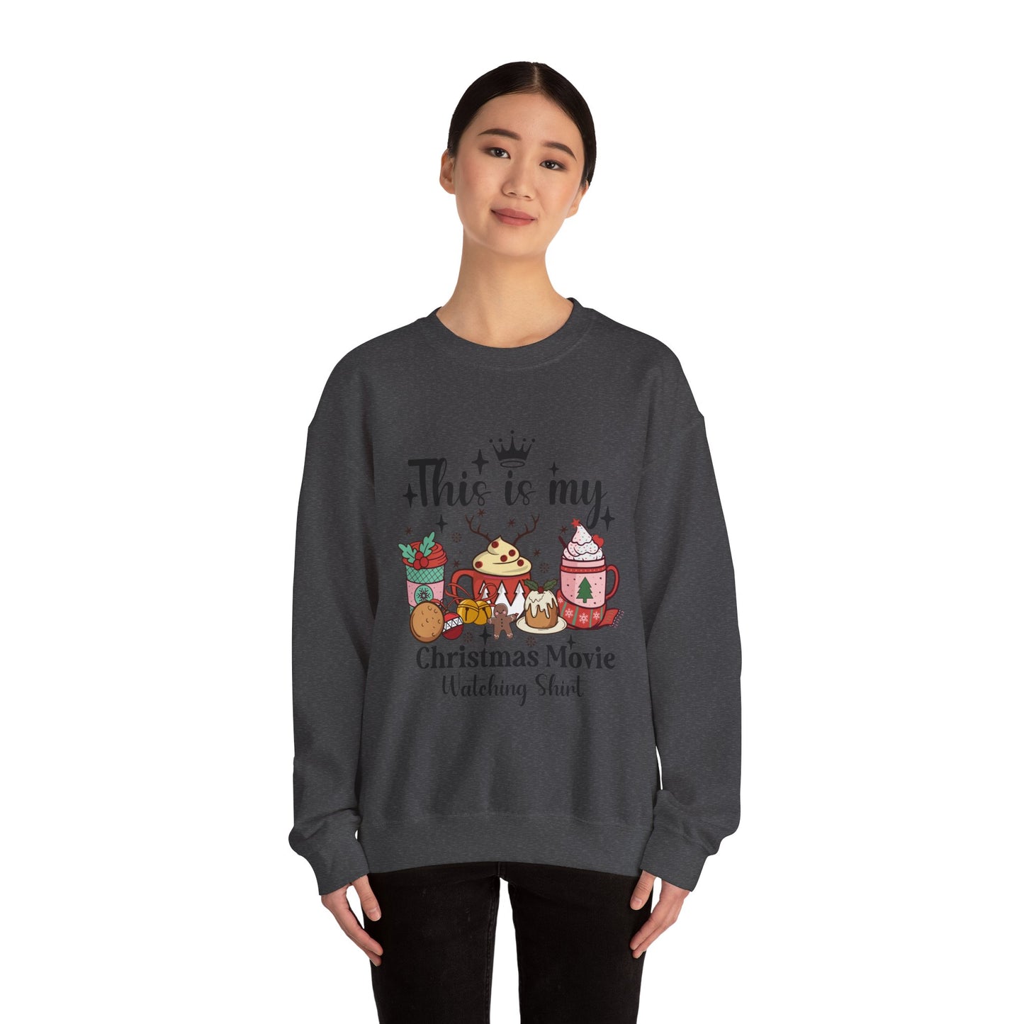 This is my Christmas movie watching shirt Unisex Heavy Blend™ Crewneck Sweatshirt - S - 5X sizes