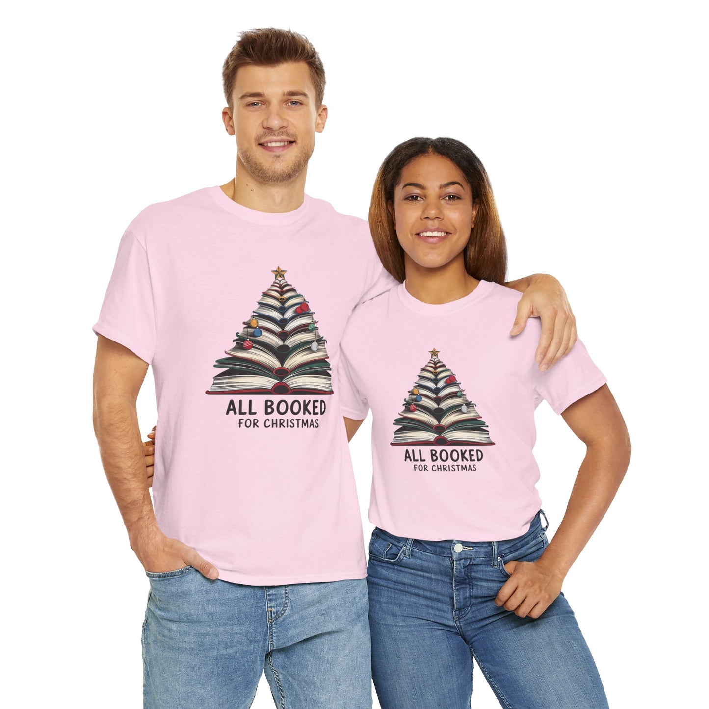 All Booked for Christmas Unisex Heavy Cotton T-shirt - sizes S - 5X
