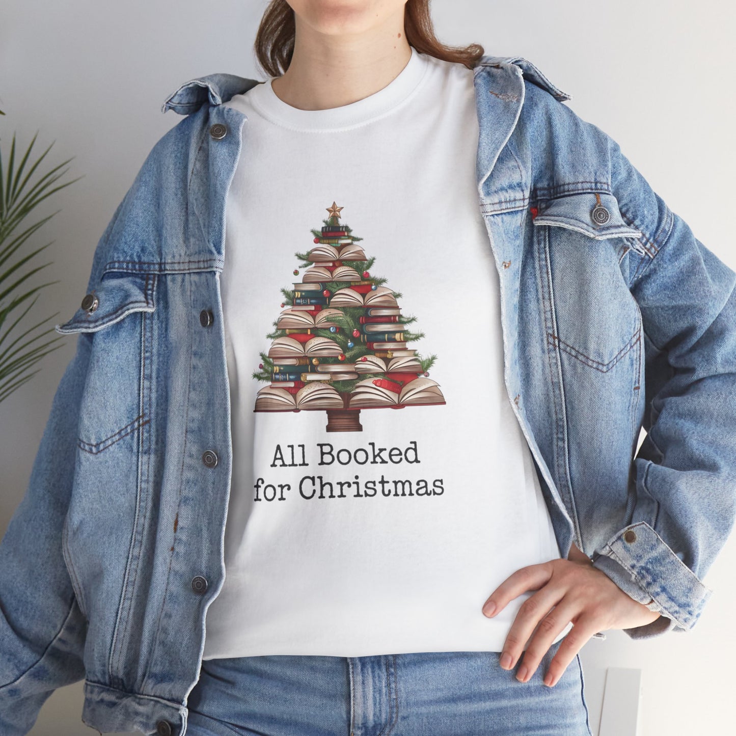 All Booked for Christmas, Book Christmas Tree T-shirt - sizes S - 5X