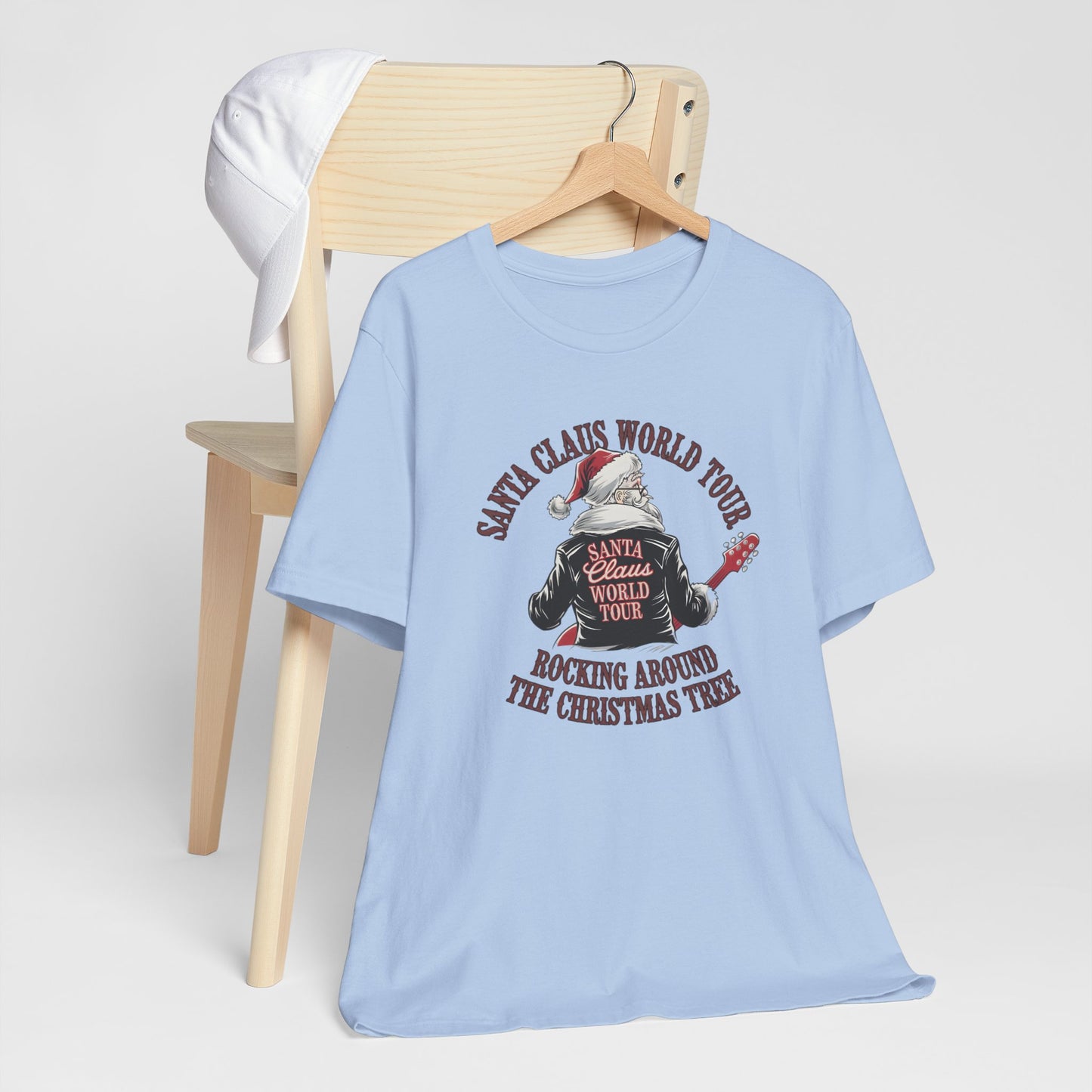 Santa Claus World Tour Tee - Festive Christmas Unisex Jersey Short SleeveT-Shirt - sizes S-3X