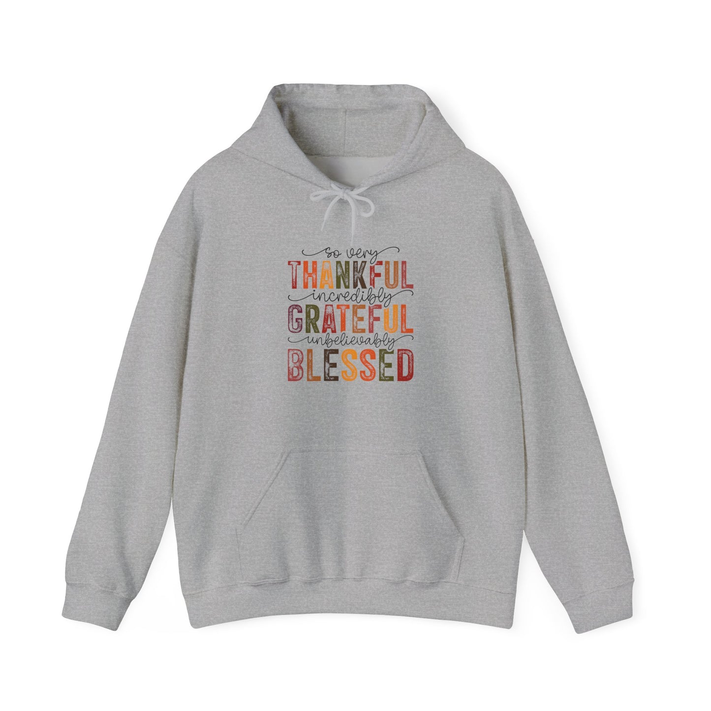 Thankful, Grateful, Blessed, Unisex Heavy Blend Hooded Sweatshirt