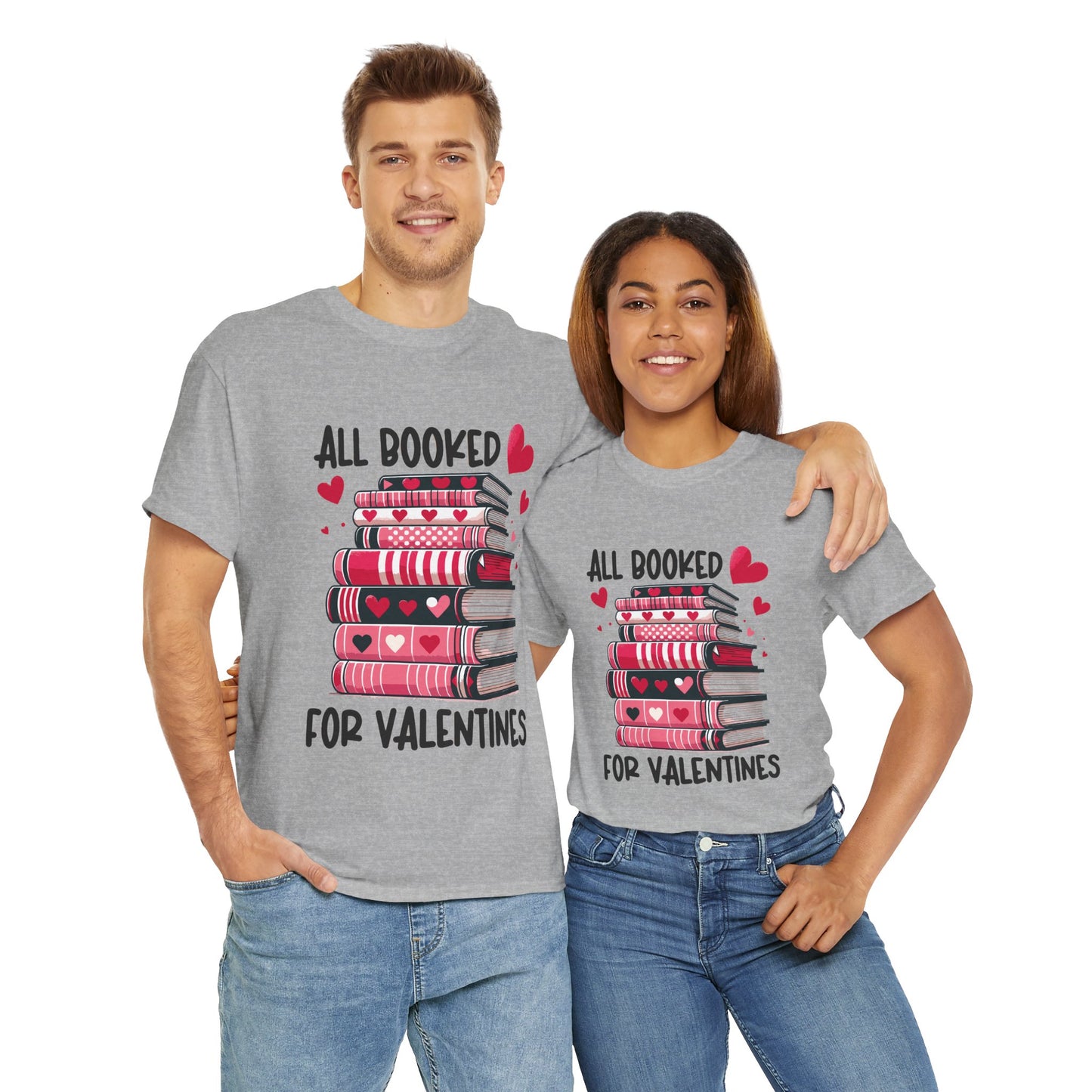 Valentine's Day Book Lover Unisex Tee - sizes S - 5X