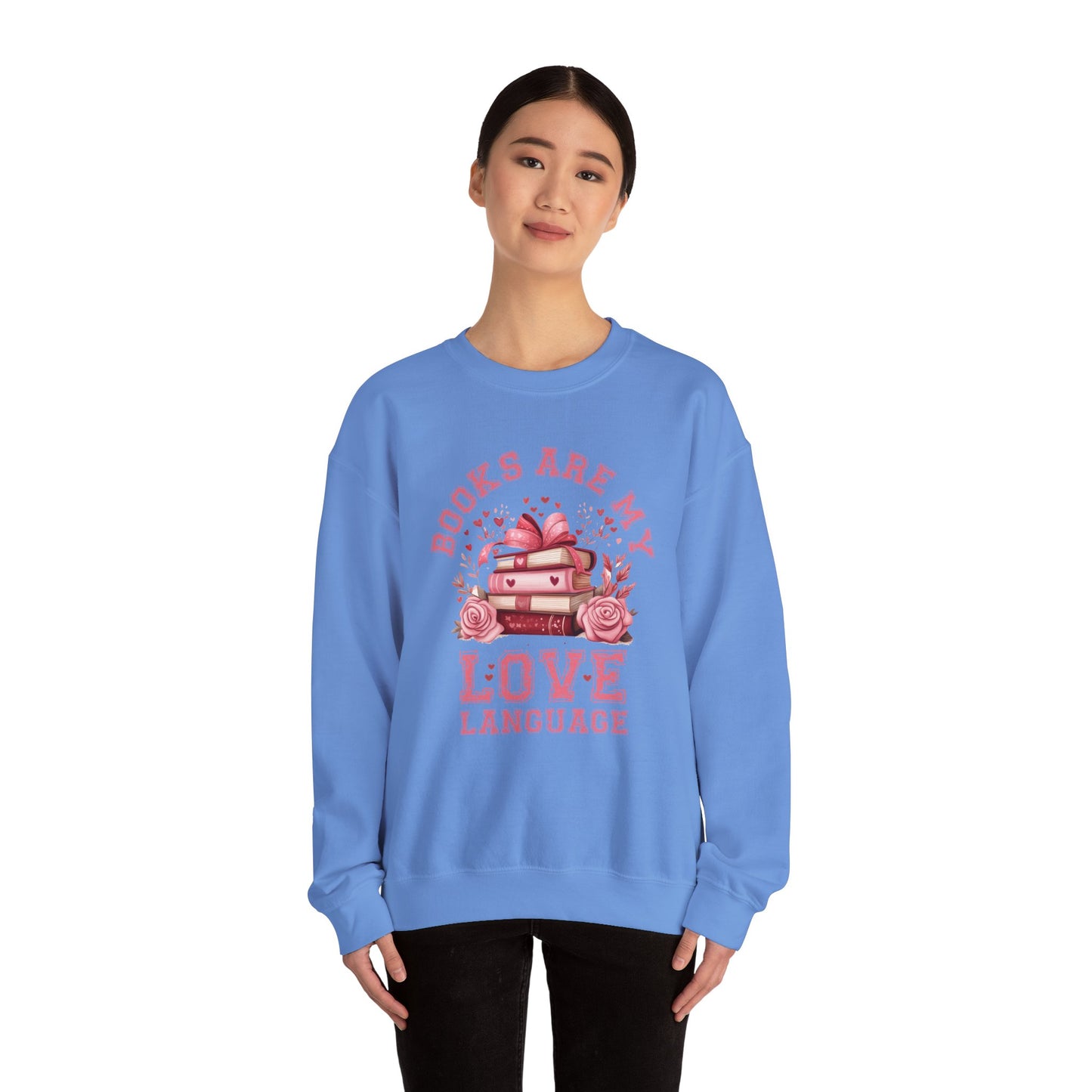 Books are my Love Language Unisex Heavy Blend Crewneck Sweatshirt - size S - 5X