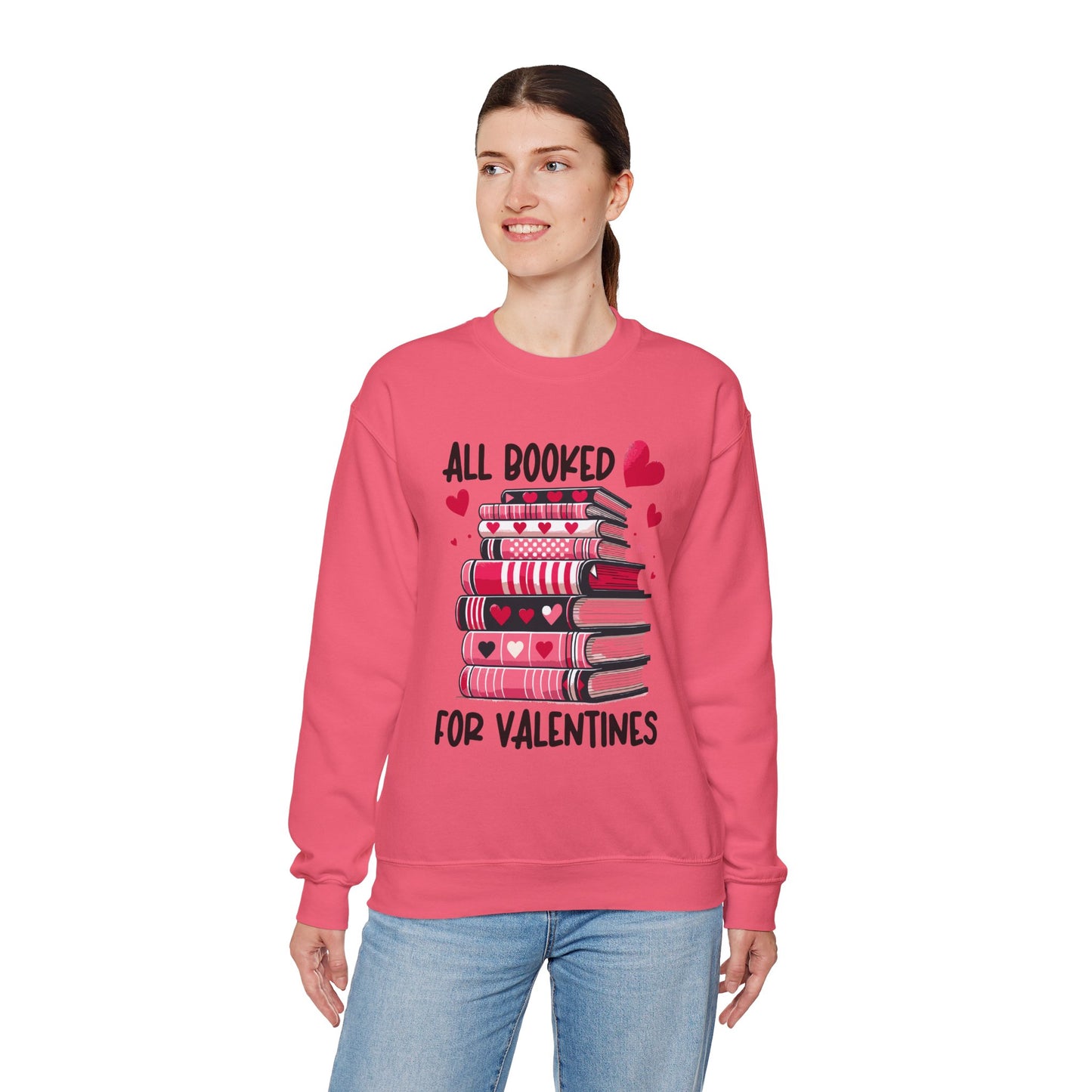 All Booked for Valentine's Day Unisex Heavy Blend Crewneck Sweatshirt