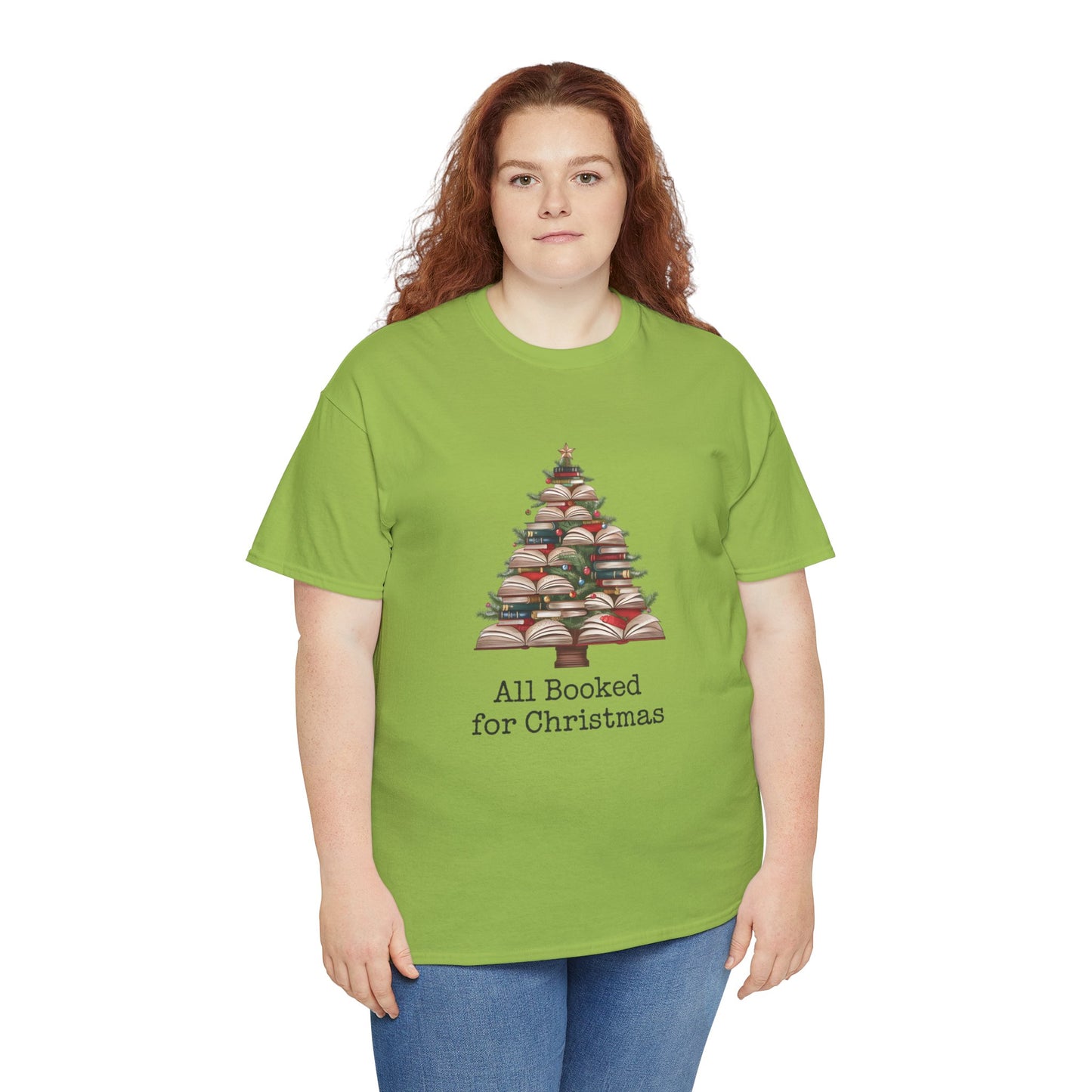 All Booked for Christmas, Book Christmas Tree T-shirt - sizes S - 5X