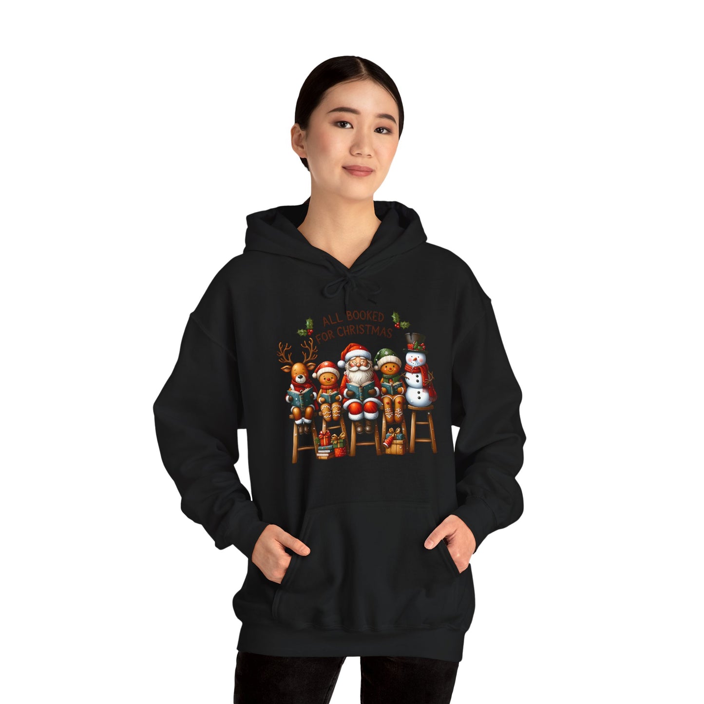 Christmas Bookish UnisexHoodie - All Booked For Christmas