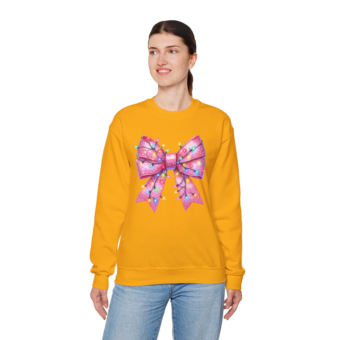 Big Pink Bow Unisex Heavy Blend™ Crewneck Sweatshirt - sizes S - 3X