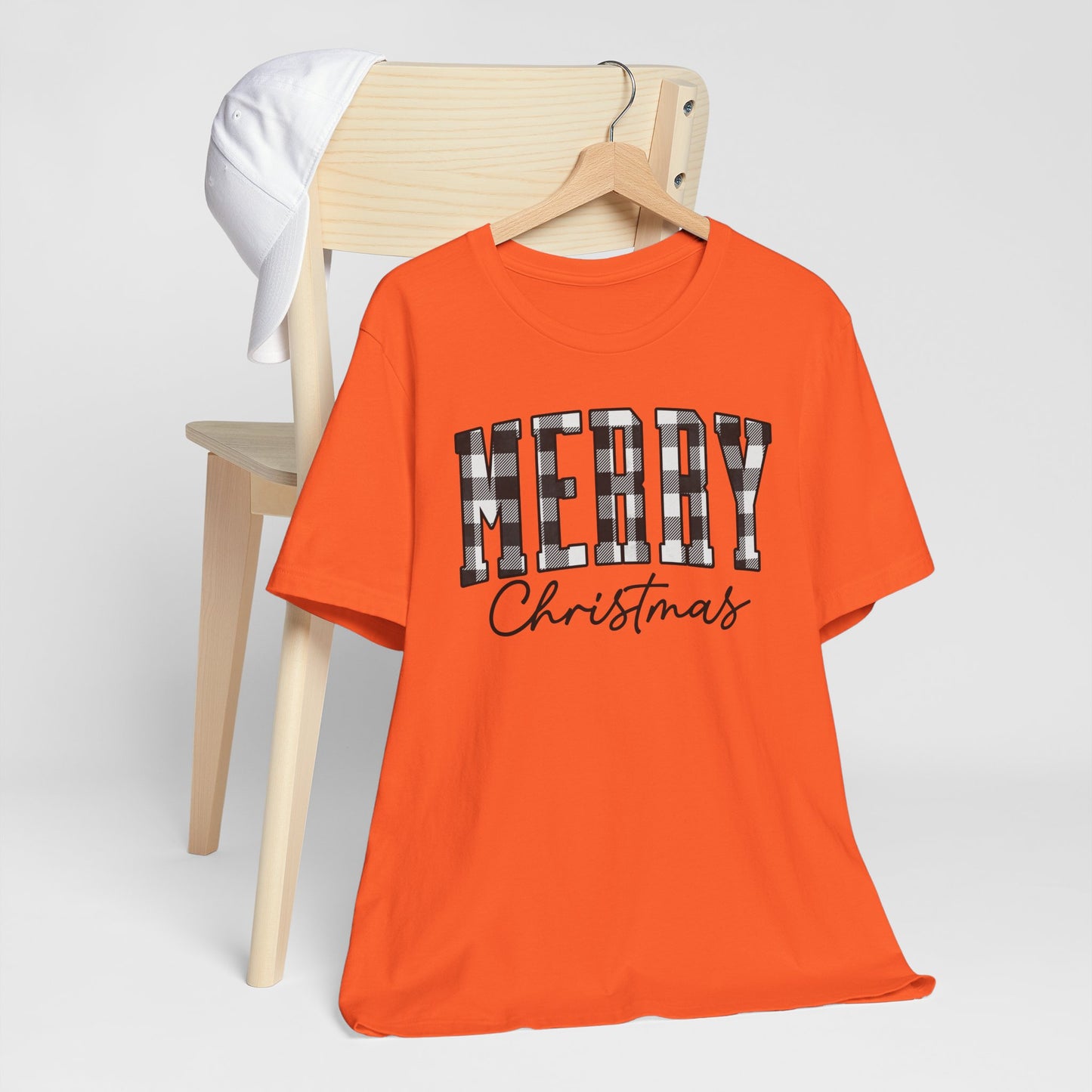 Buffalo plaid Merry Christmas Unisex Jersey Short Sleeve Tee - sizes S - 3X