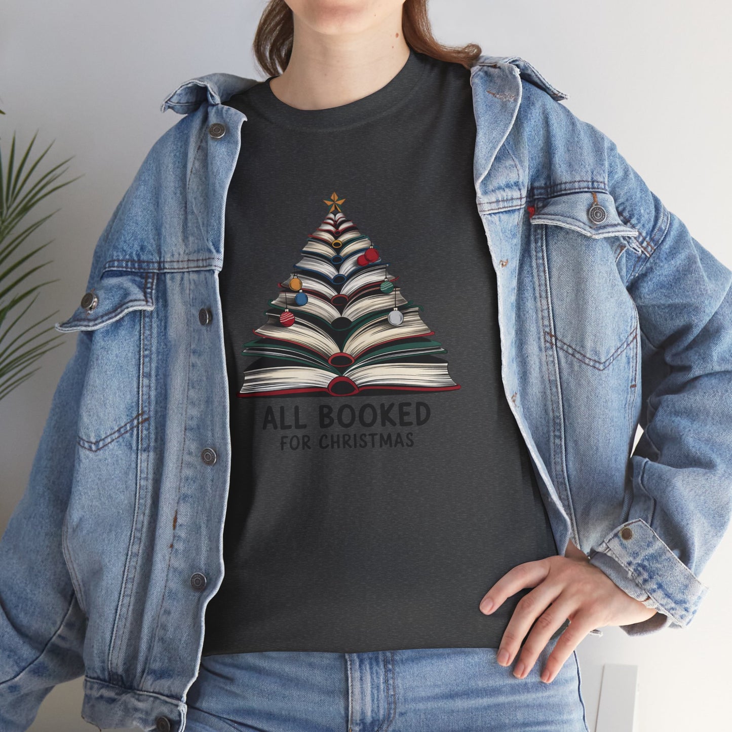 All Booked for Christmas Unisex Heavy Cotton T-shirt - sizes S - 5X